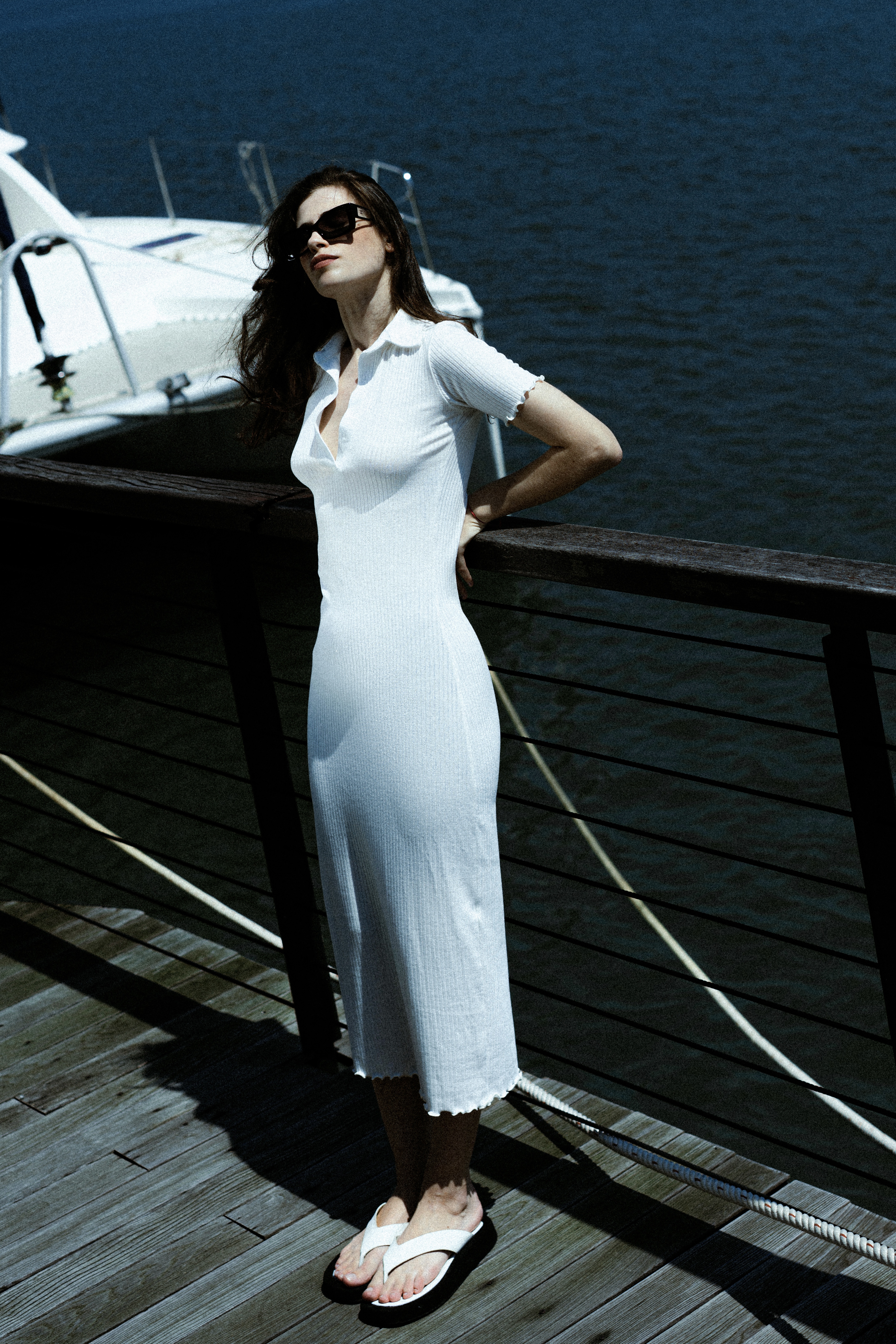 SVC POLO DRESS - WHITE