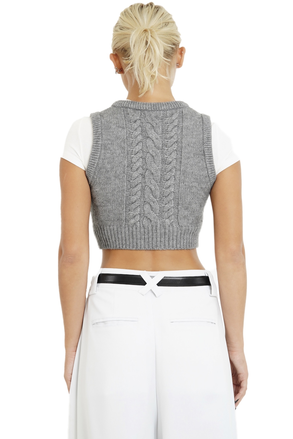 OXFORD KNIT VEST - GREY