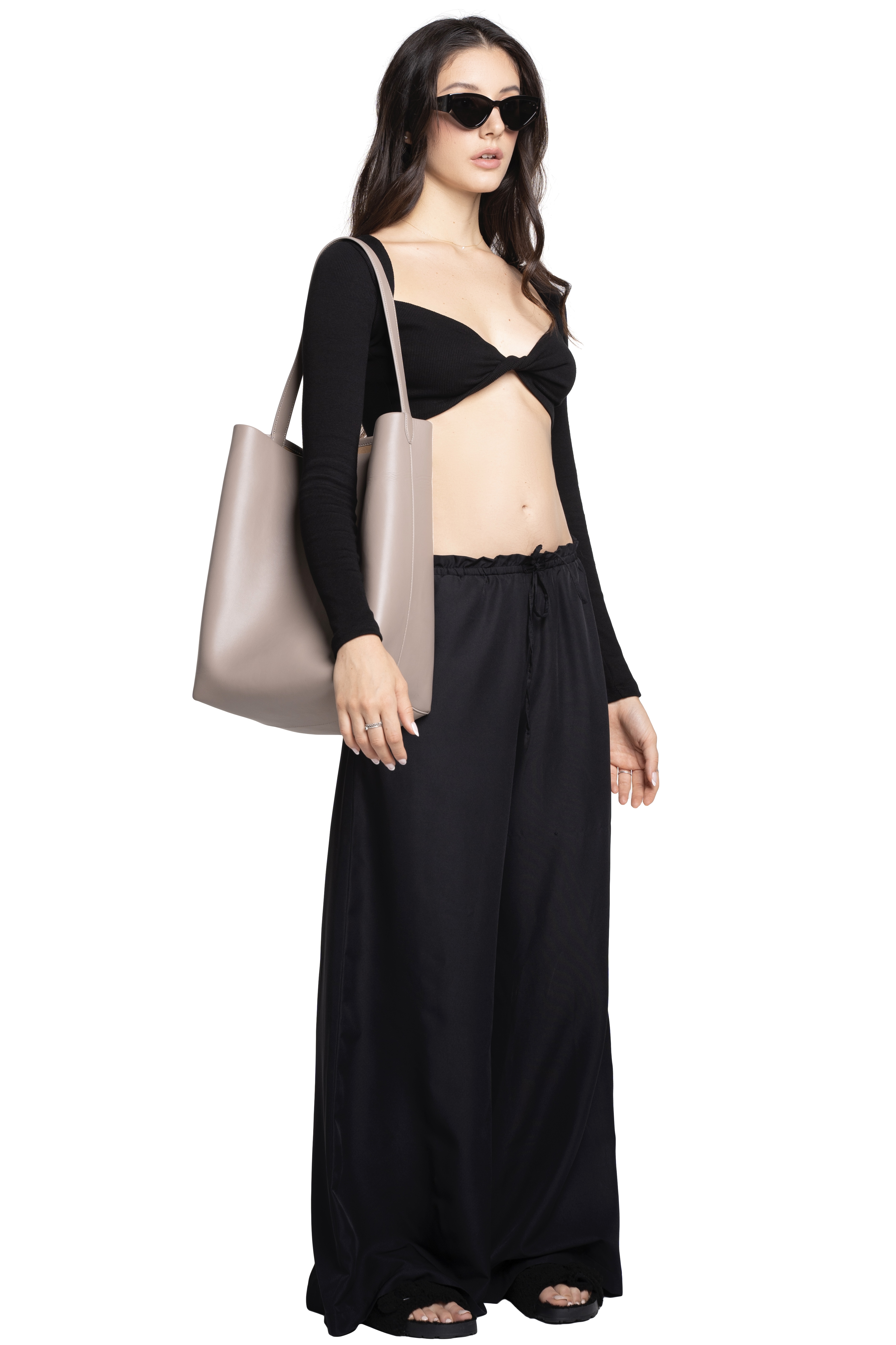 LEILA CROP TOP - BLACK