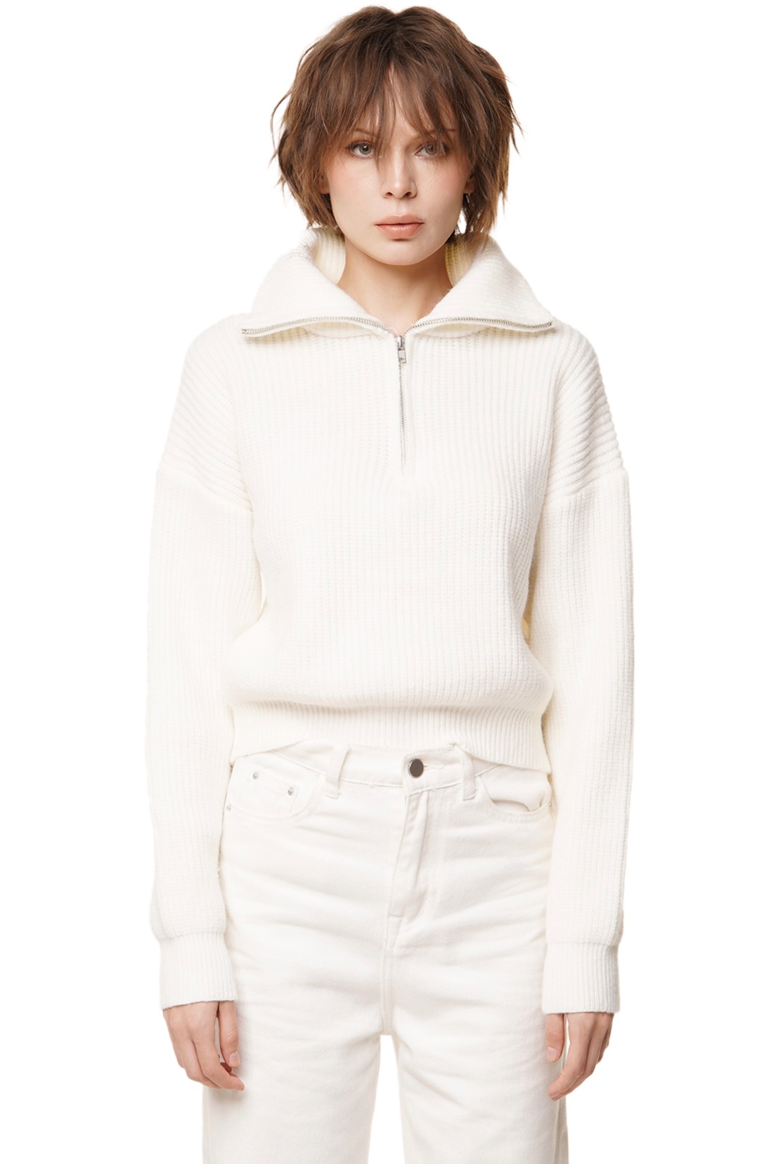 KARO SWEATER - WHITE