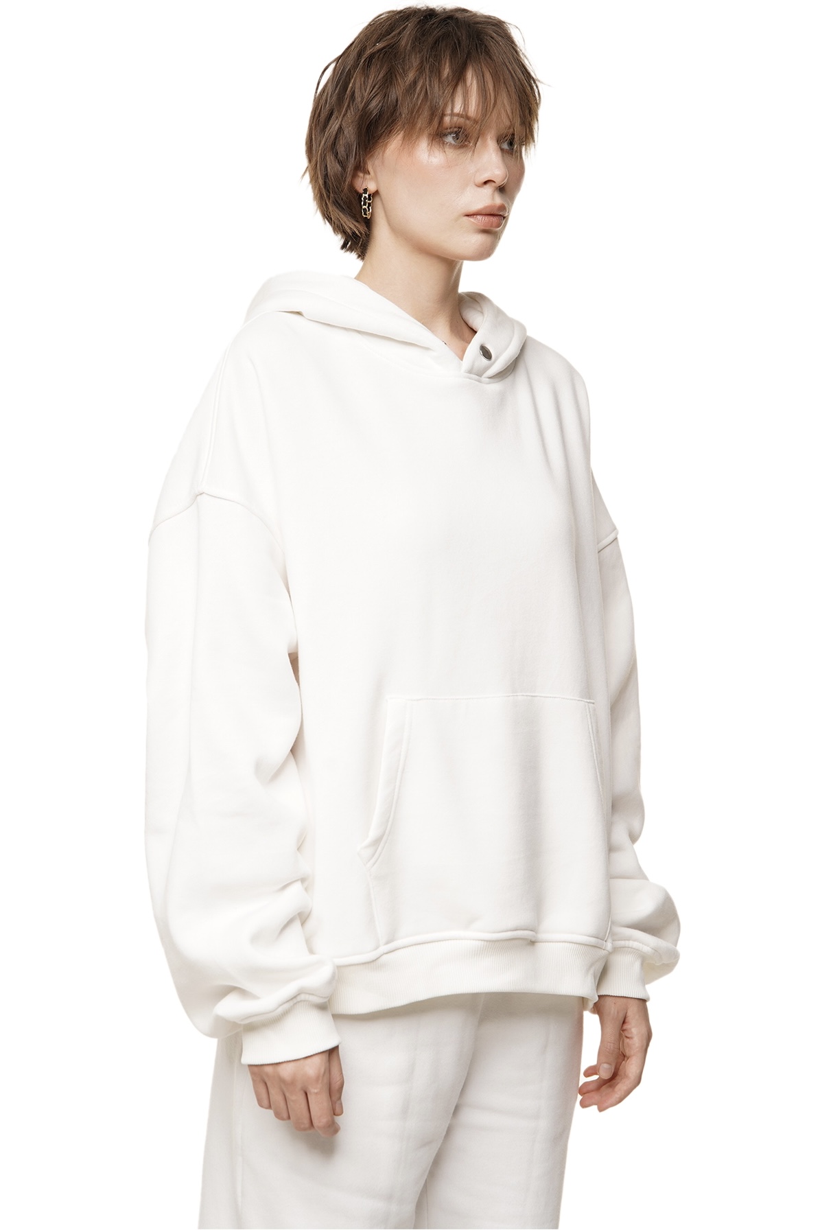 HOODED SWEATSHIRT - WHITE