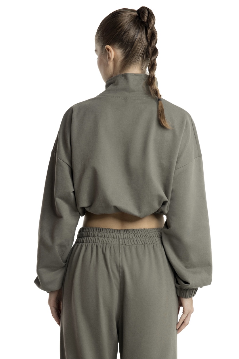 CROPPED SWEATSHIRT - SAGE GREEN