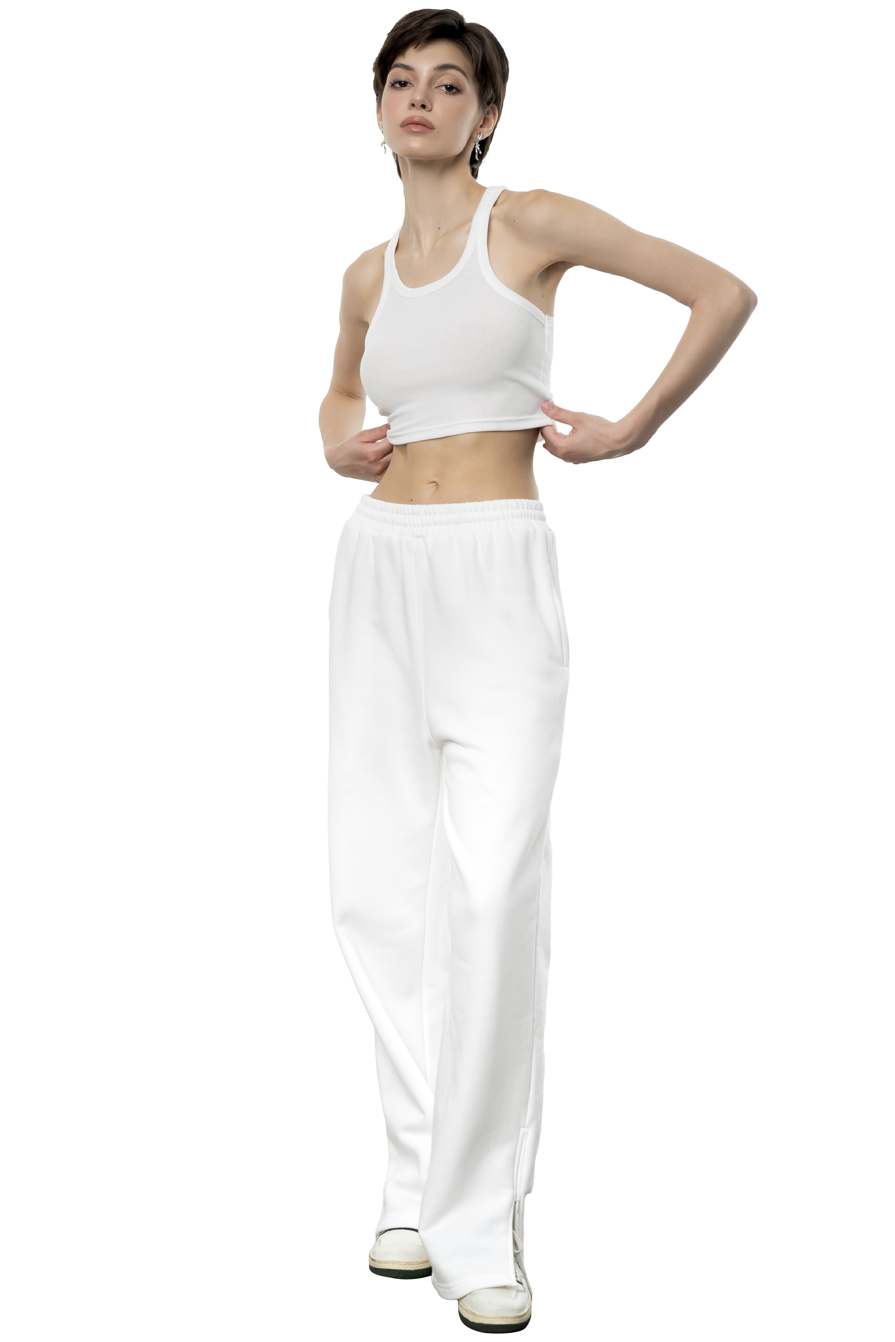 TRACK PANT - WHITE 