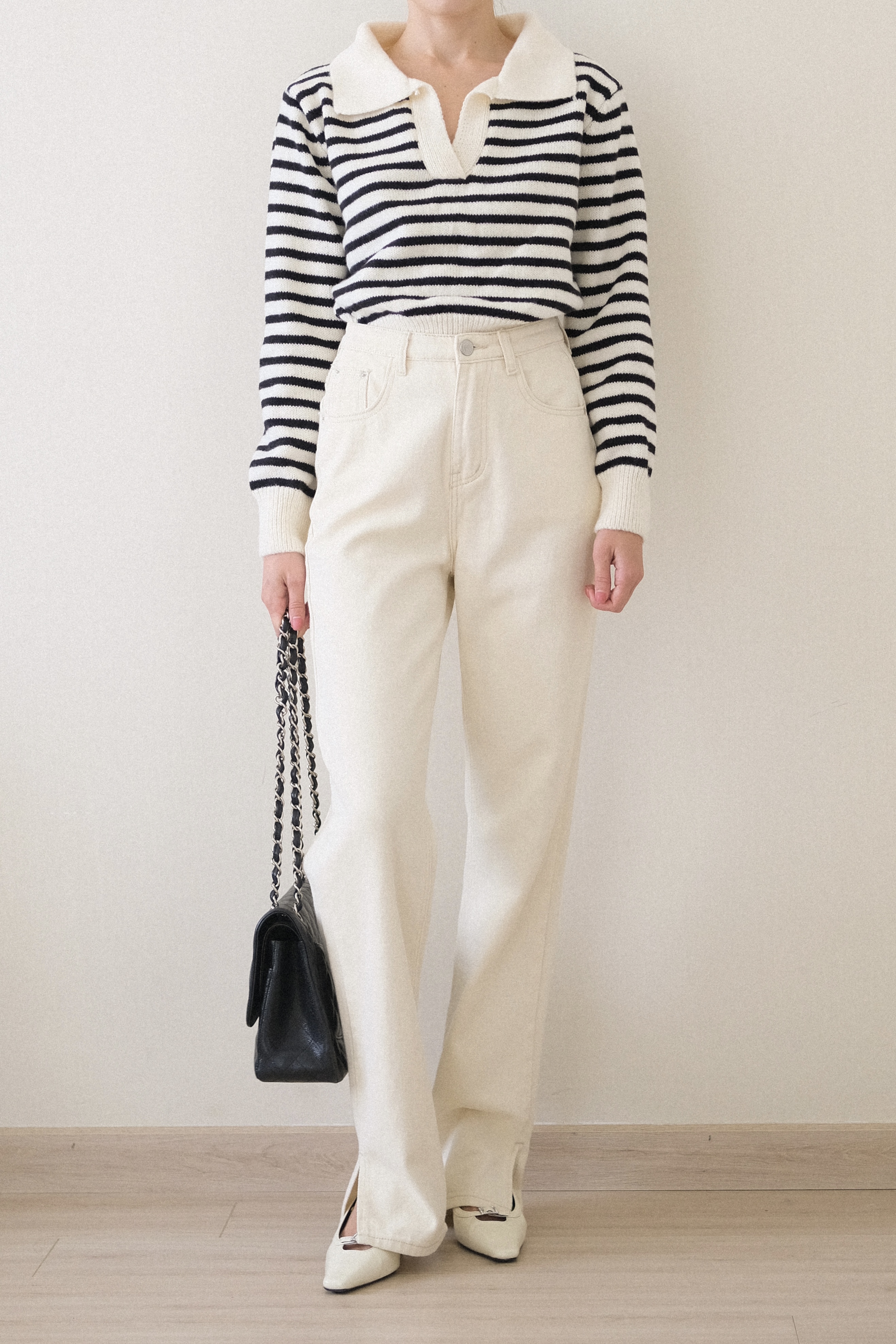 HANS SWEATER - CREAM STRIPED