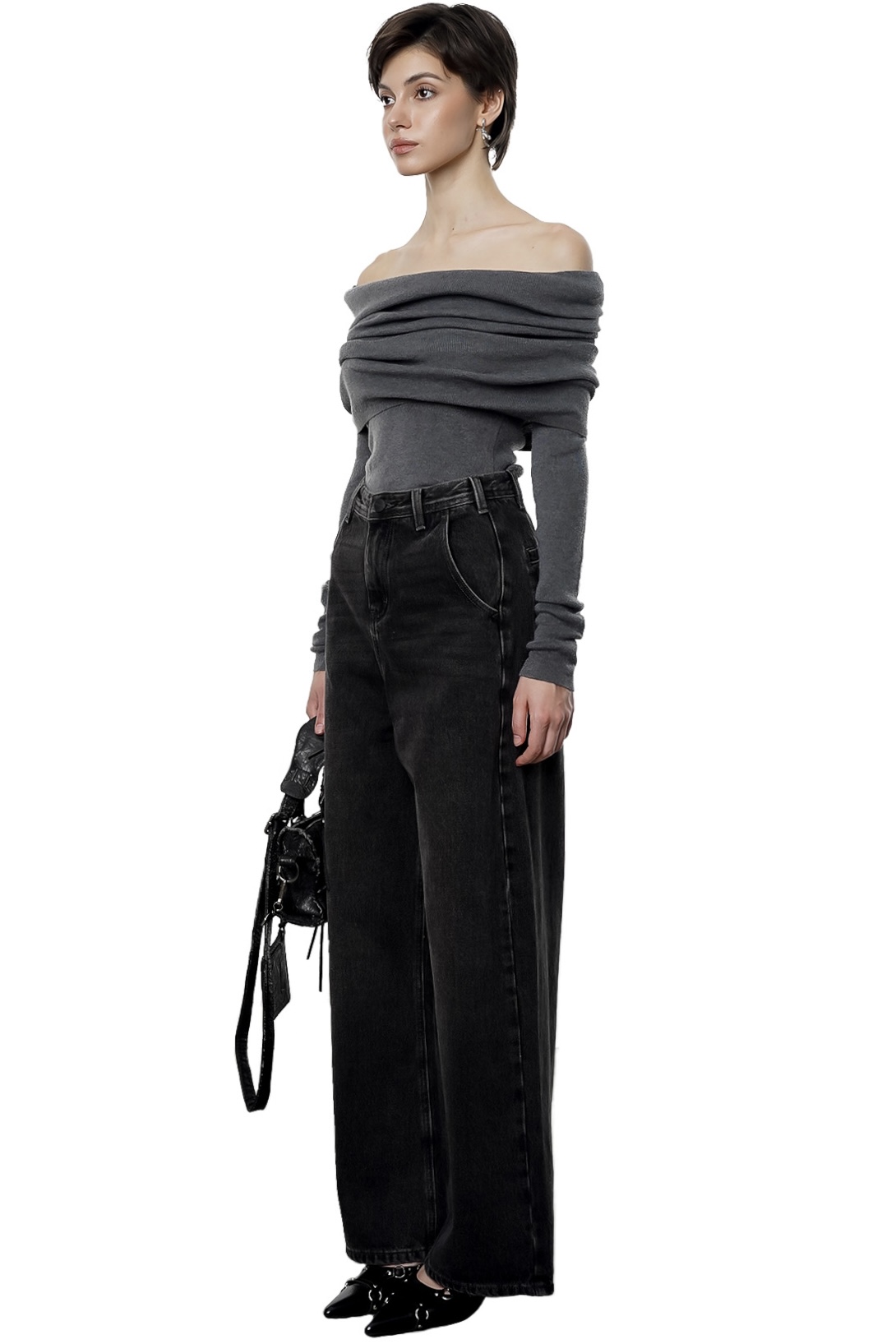 REBECCA TOP - GREY