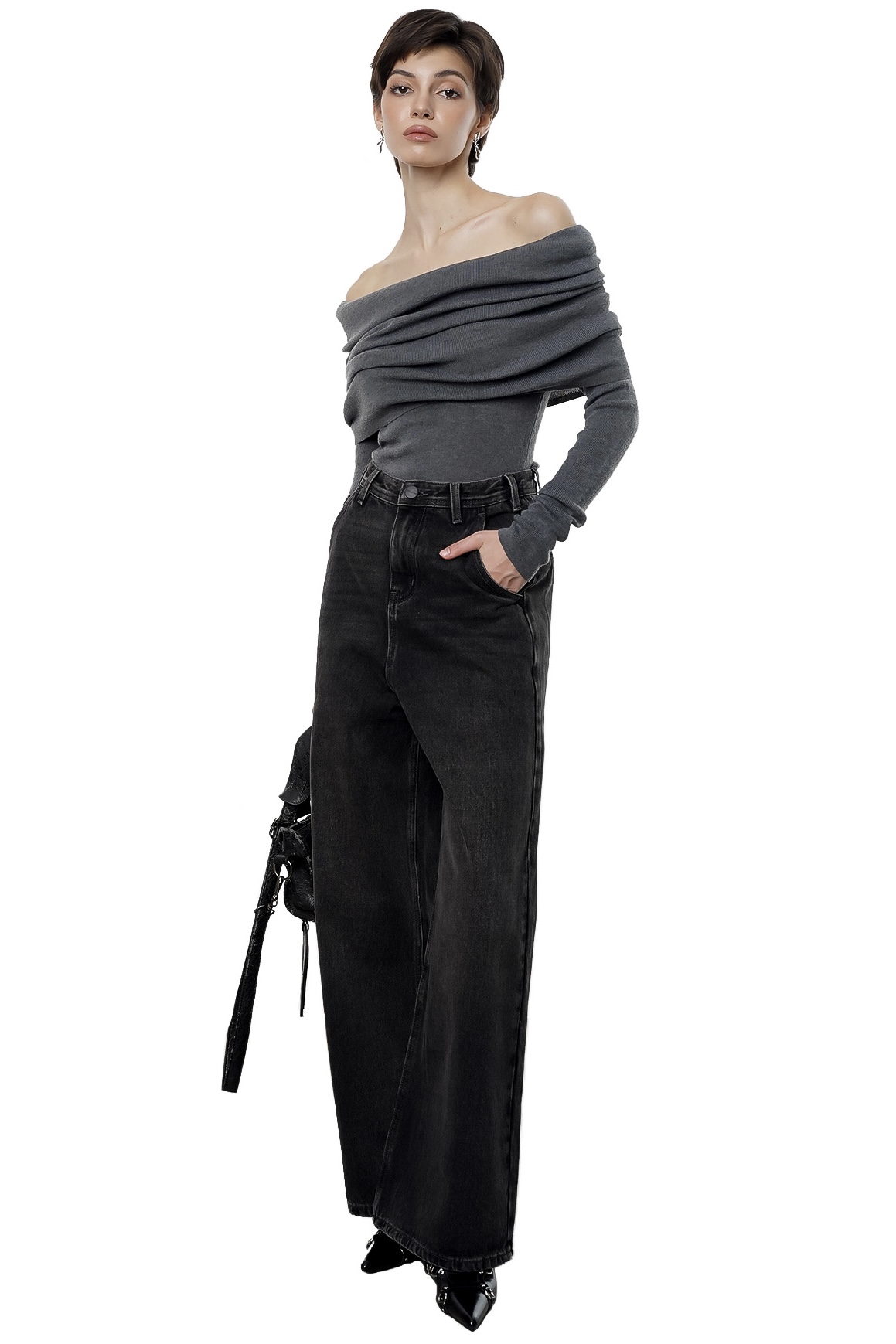 REBECCA TOP - GREY