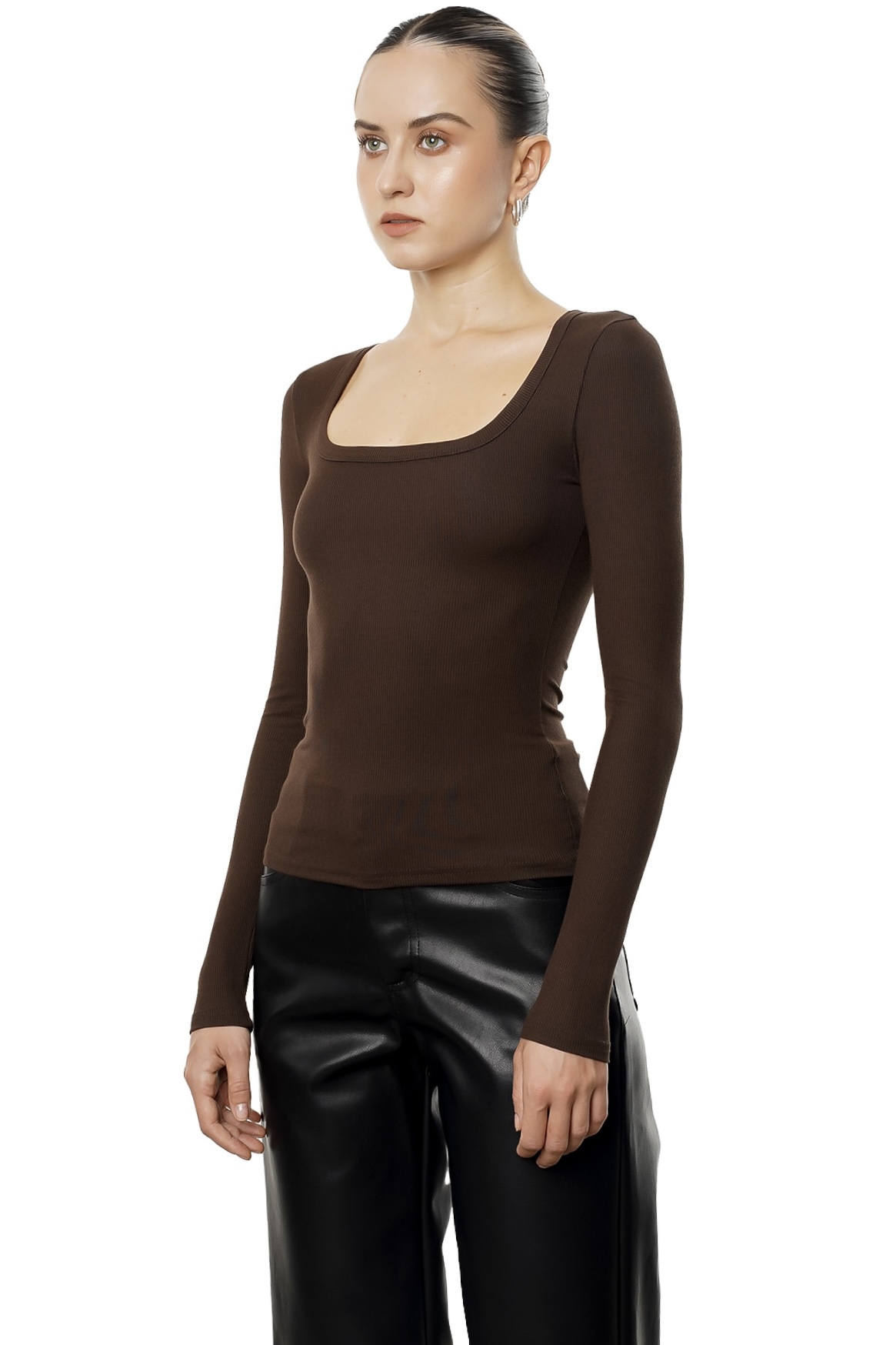 SAM TOP - DARK BROWN