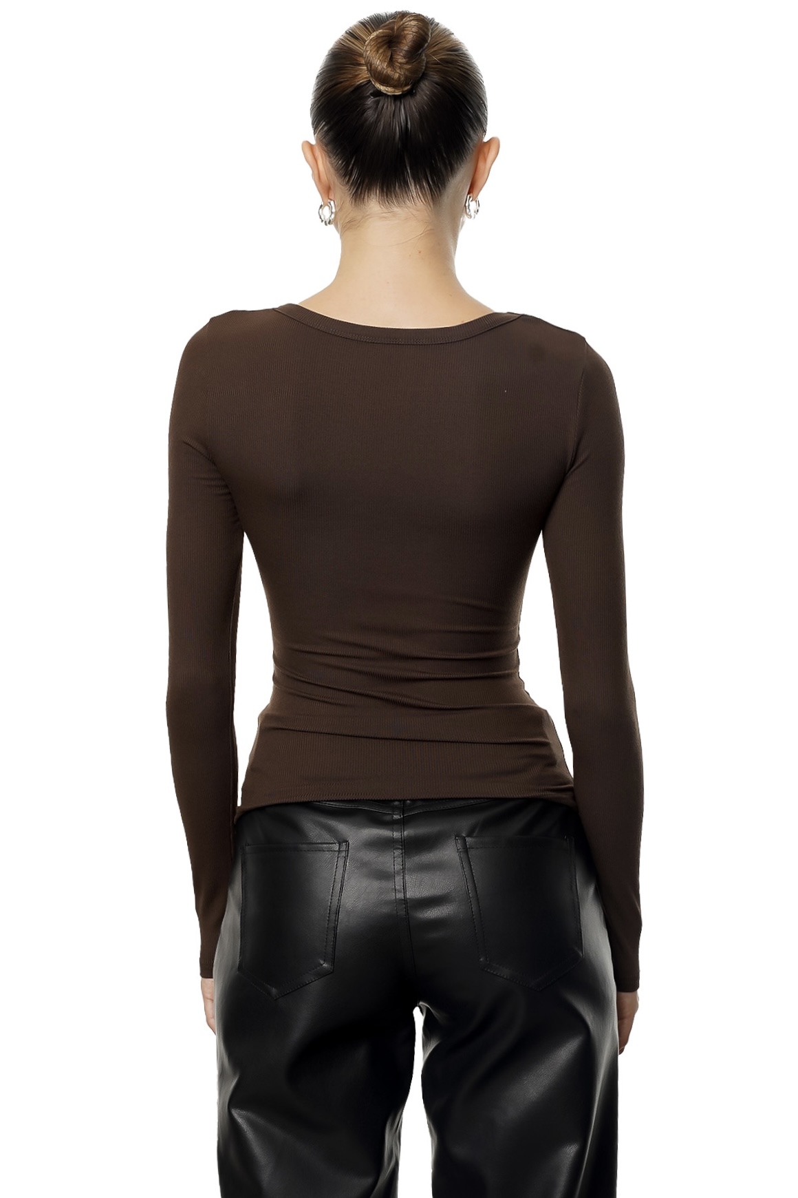 SAM TOP - DARK BROWN