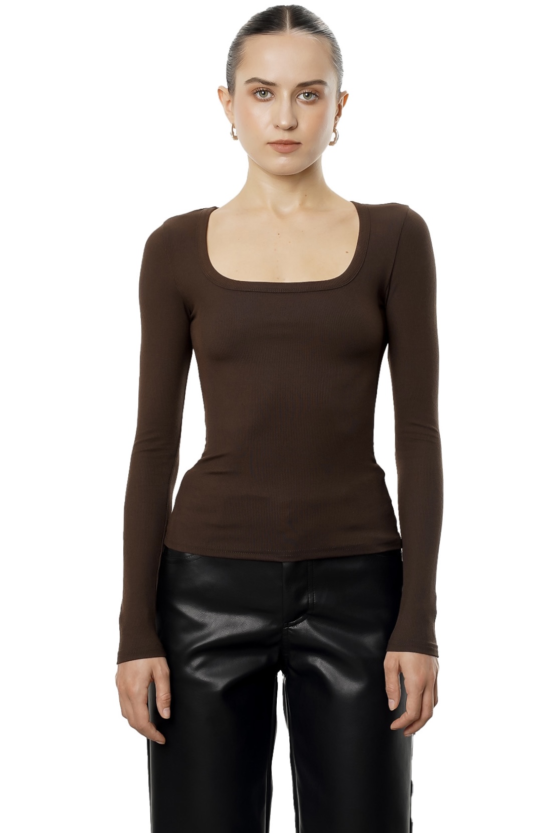 SAM TOP - DARK BROWN