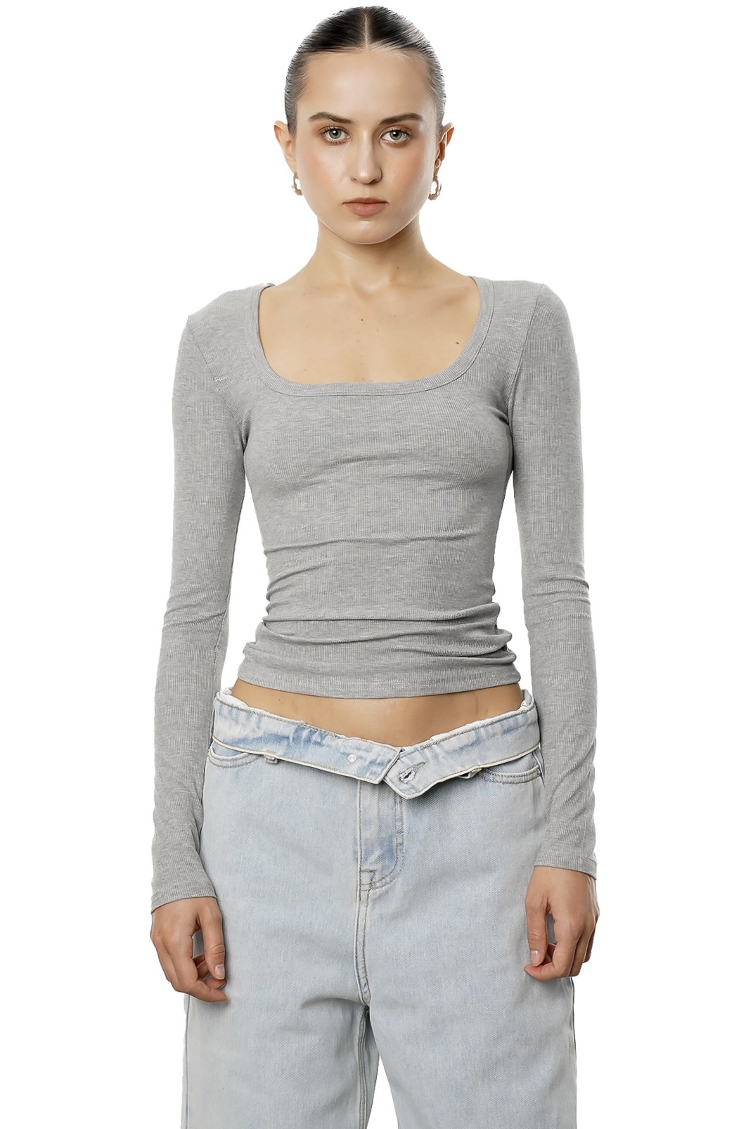 SAM TOP - LIGHT GREY