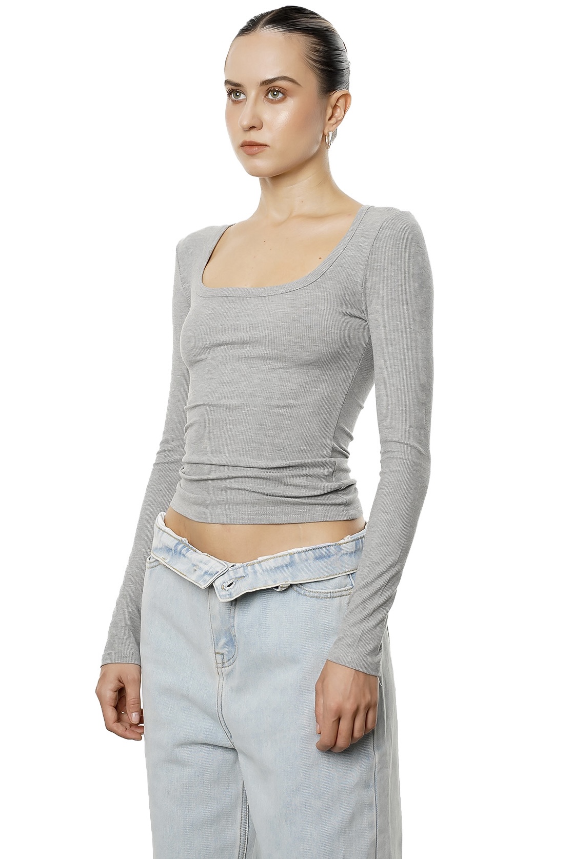 SAM TOP - LIGHT GREY