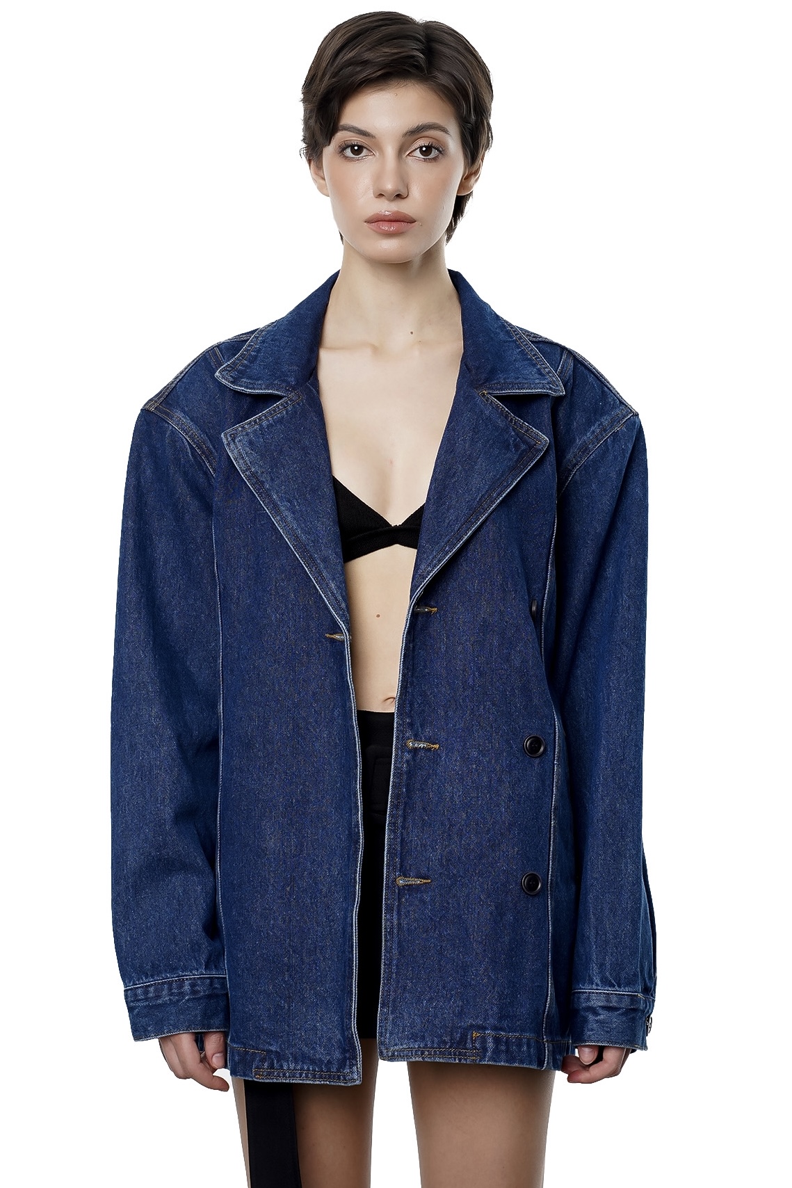 DENIM BLAZER - WASHED BLUE