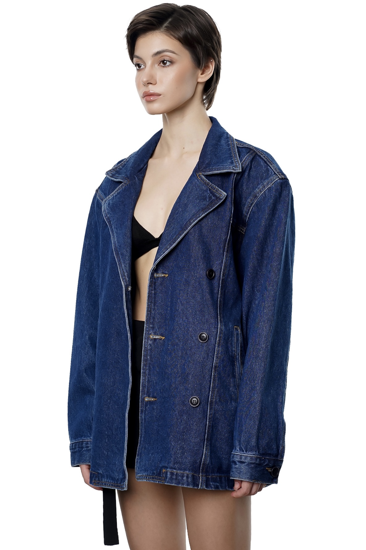 DENIM BLAZER - WASHED BLUE