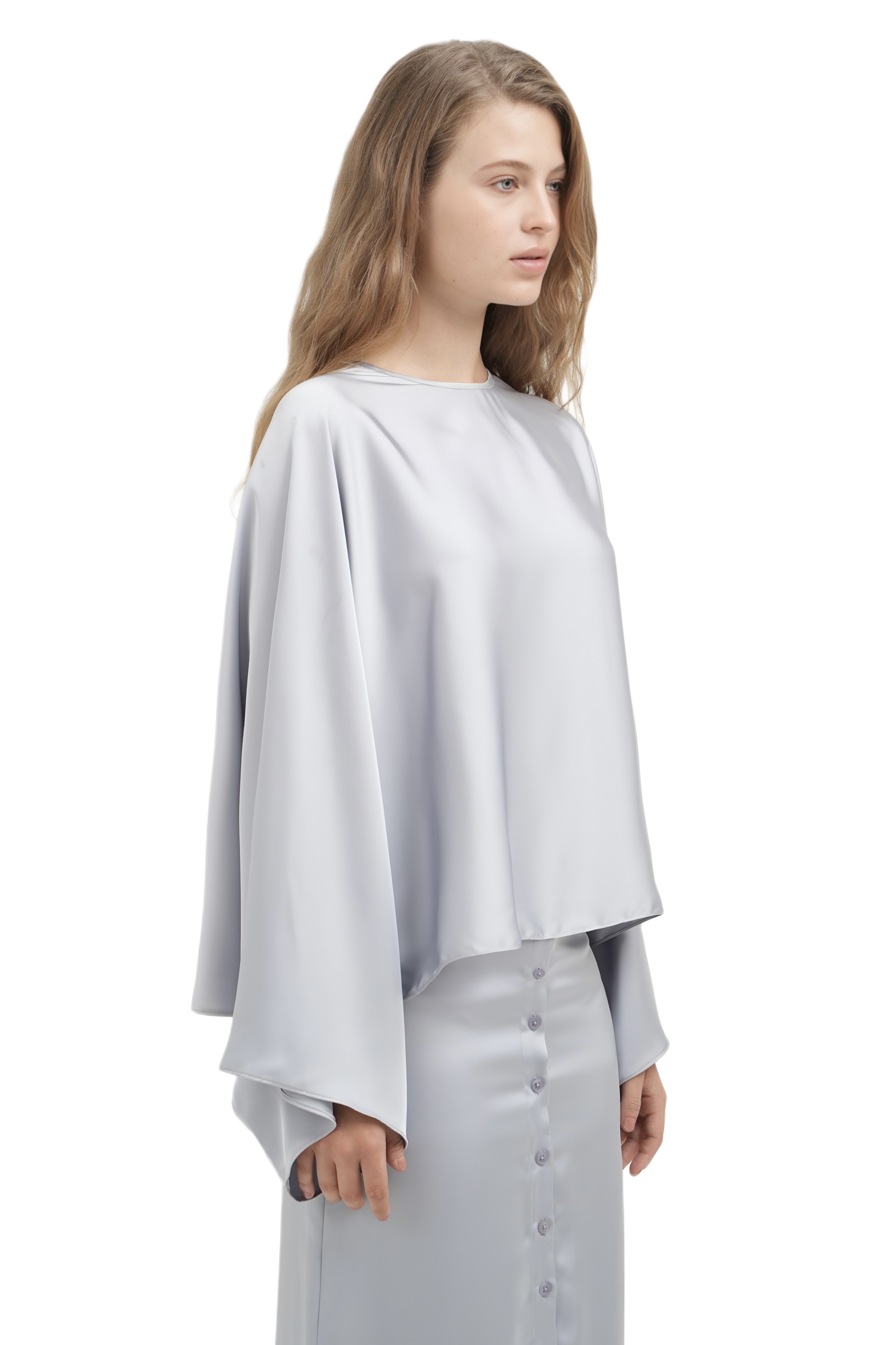ENZA TOP - TRIDENT GREY
