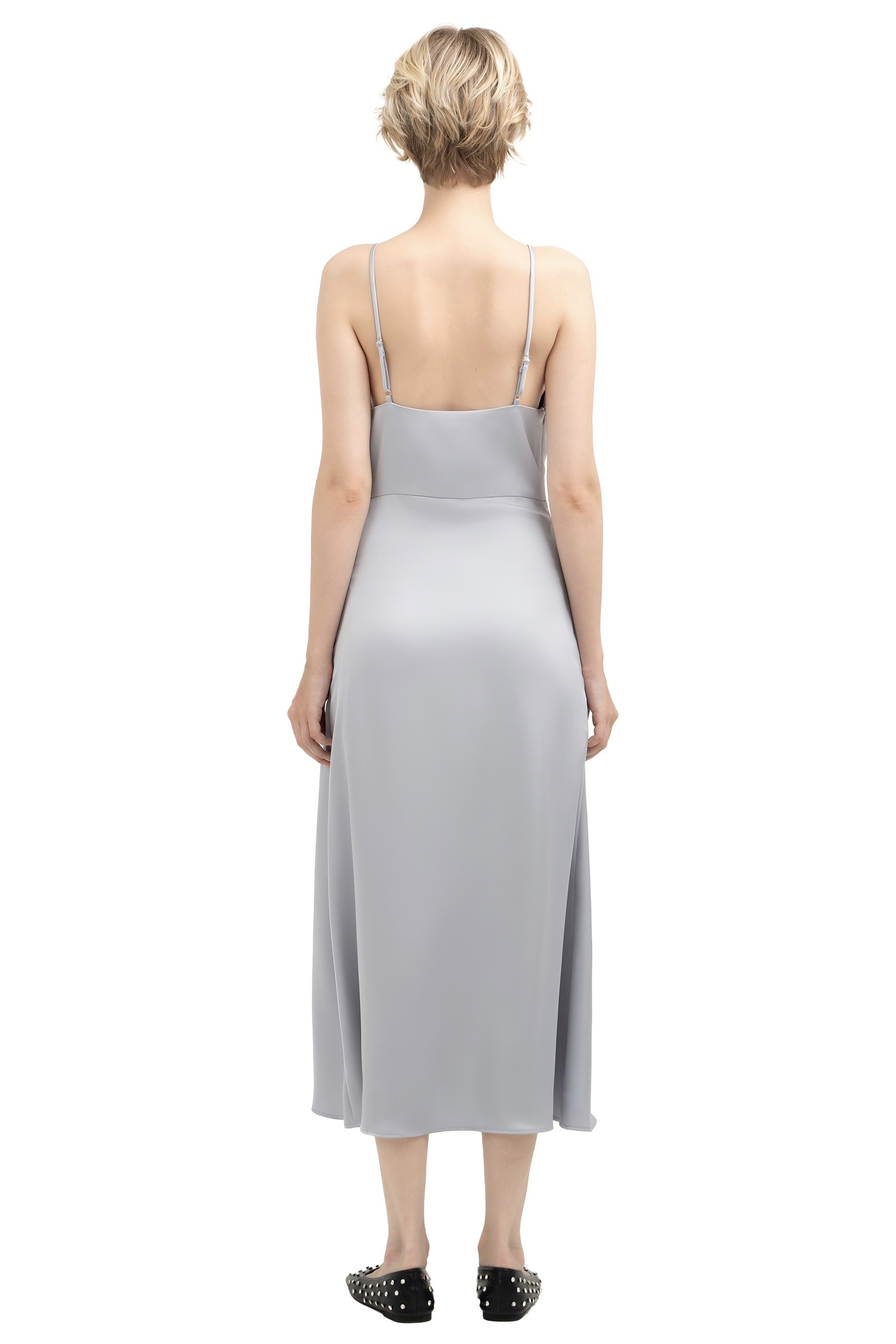 SLIP DRESS - TRIDENT GREY