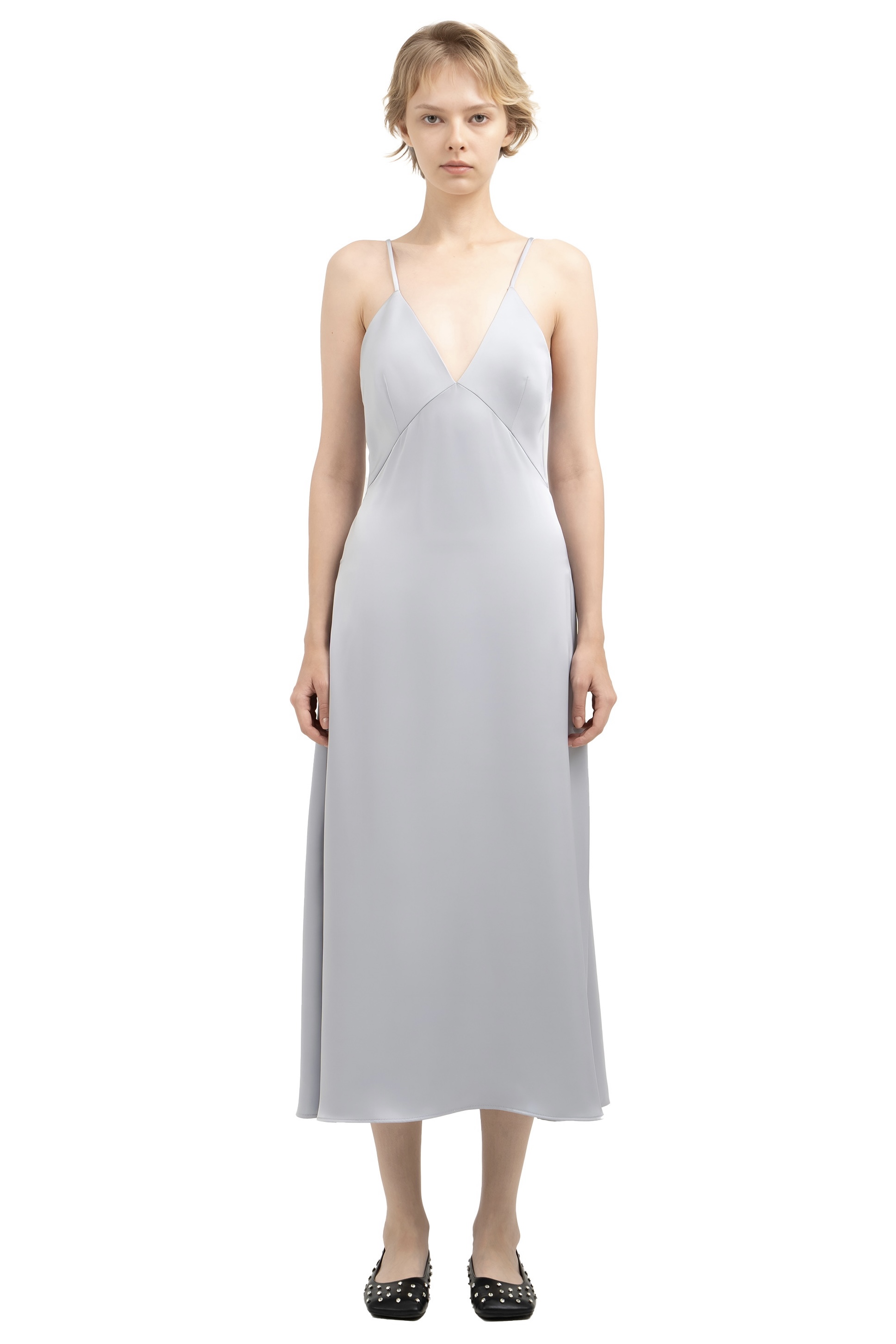 SLIP DRESS - TRIDENT GREY