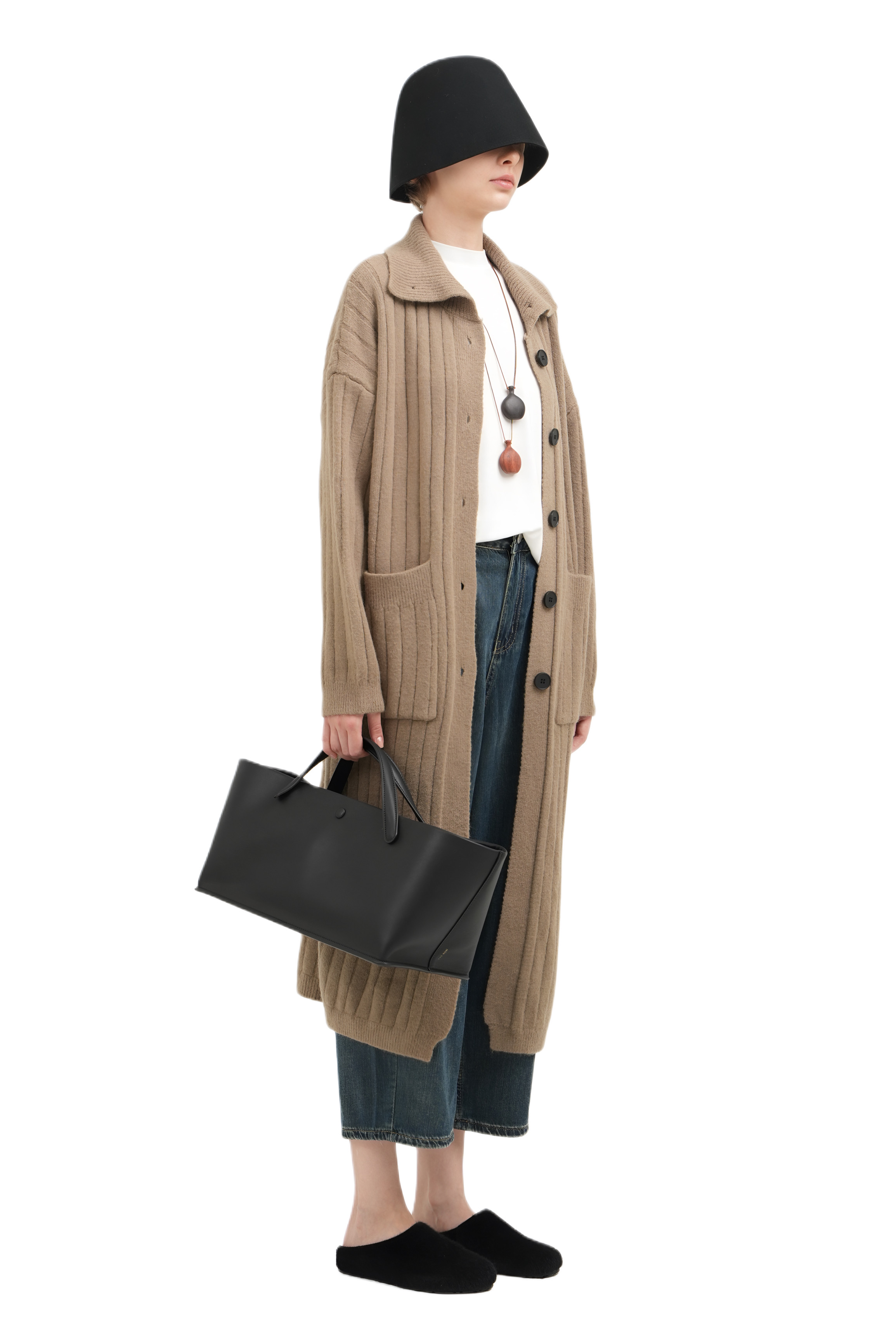 TED MAXI CARDIGAN - BROWN