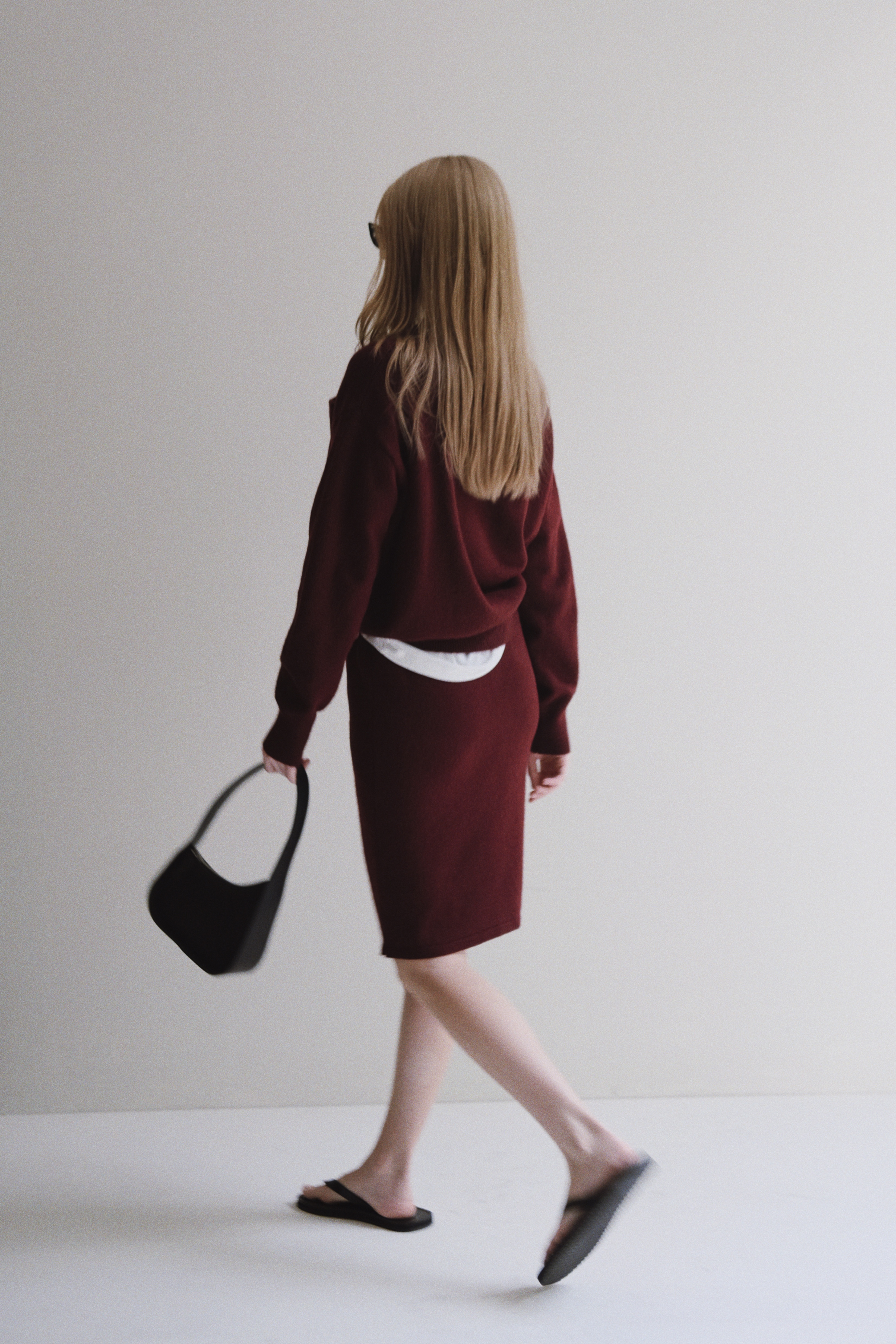 LOU SKIRT - BURGUNDY