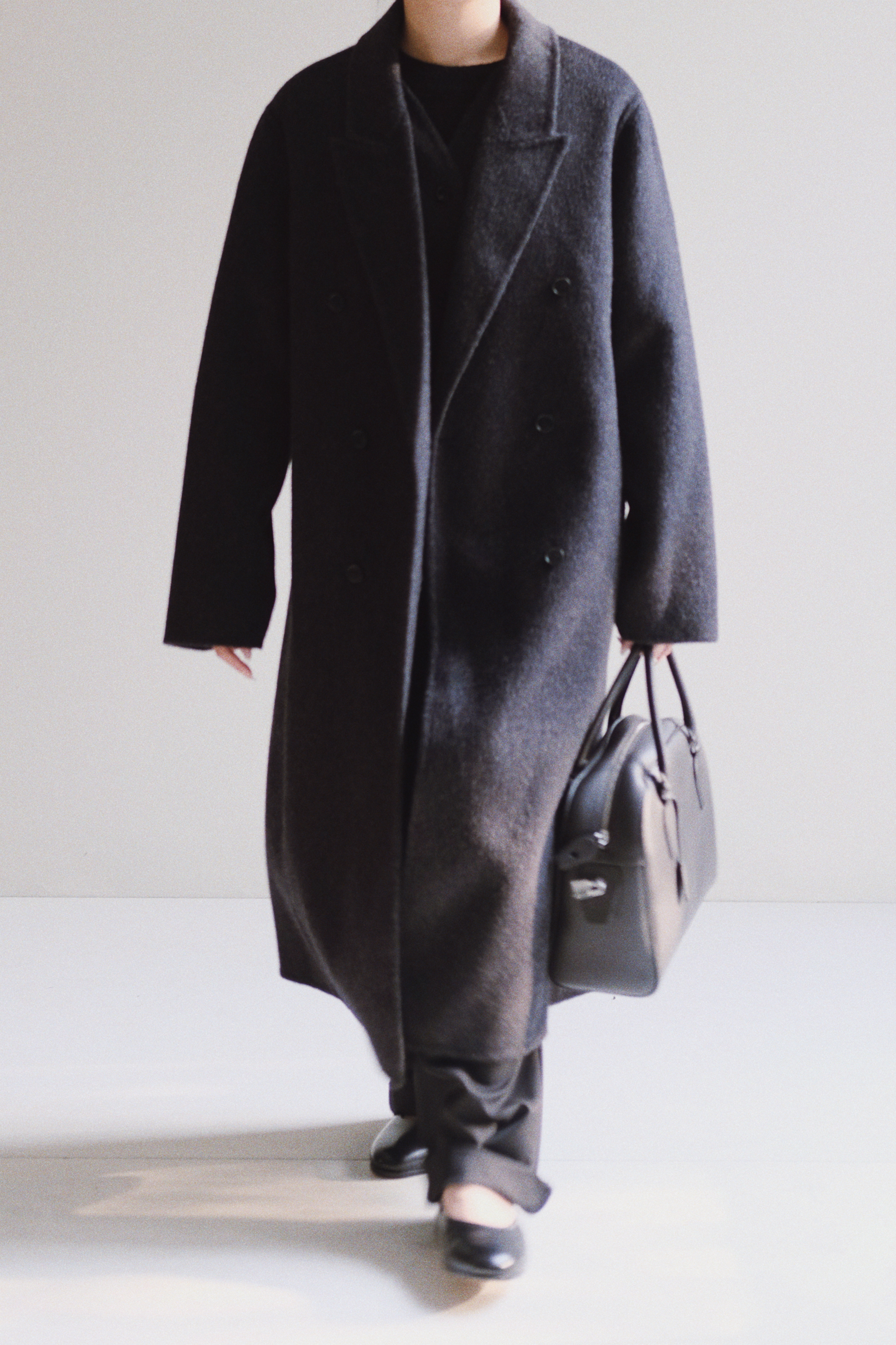 RENOIR COAT - BLACK MELANGE