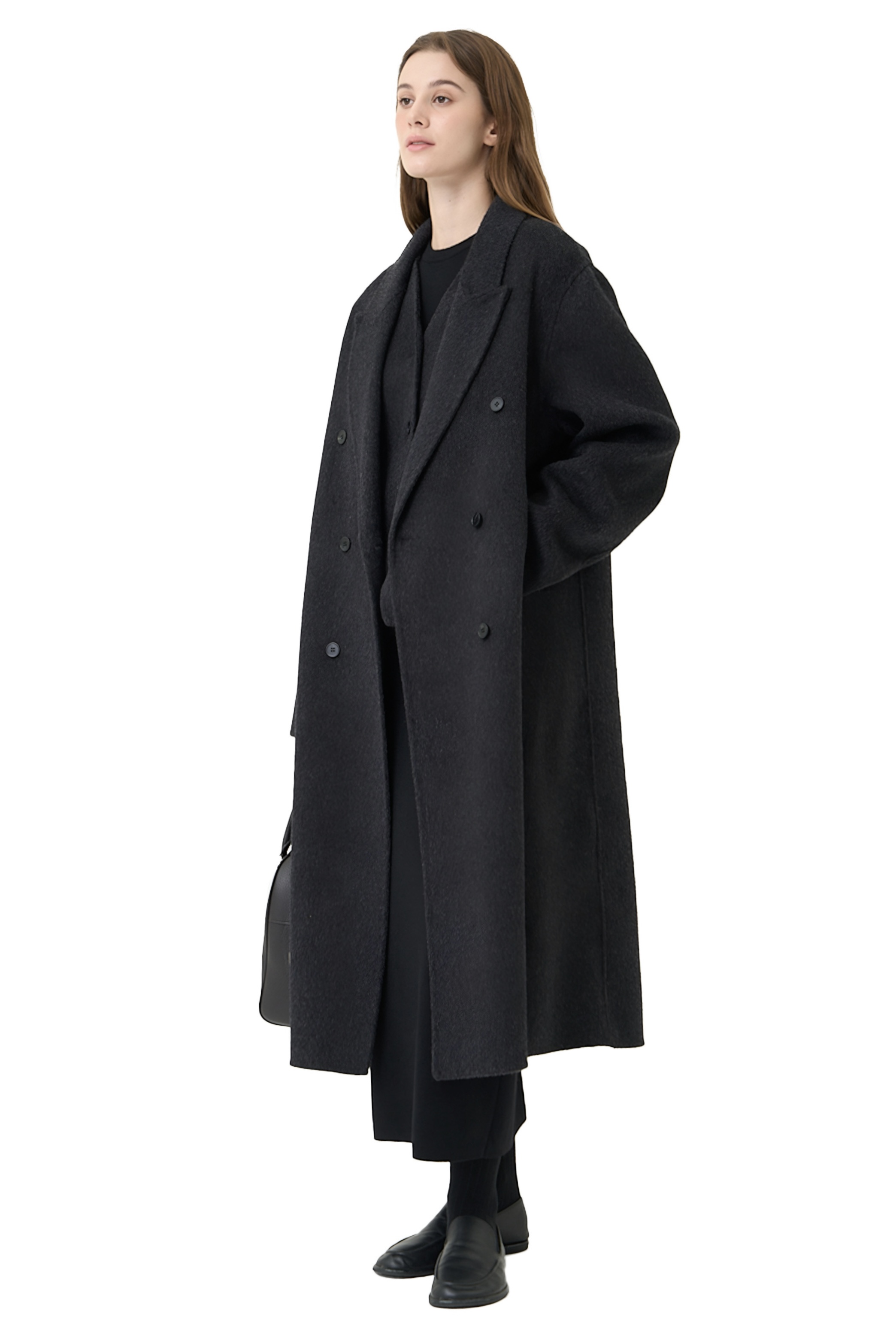 RENOIR COAT - BLACK MELANGE