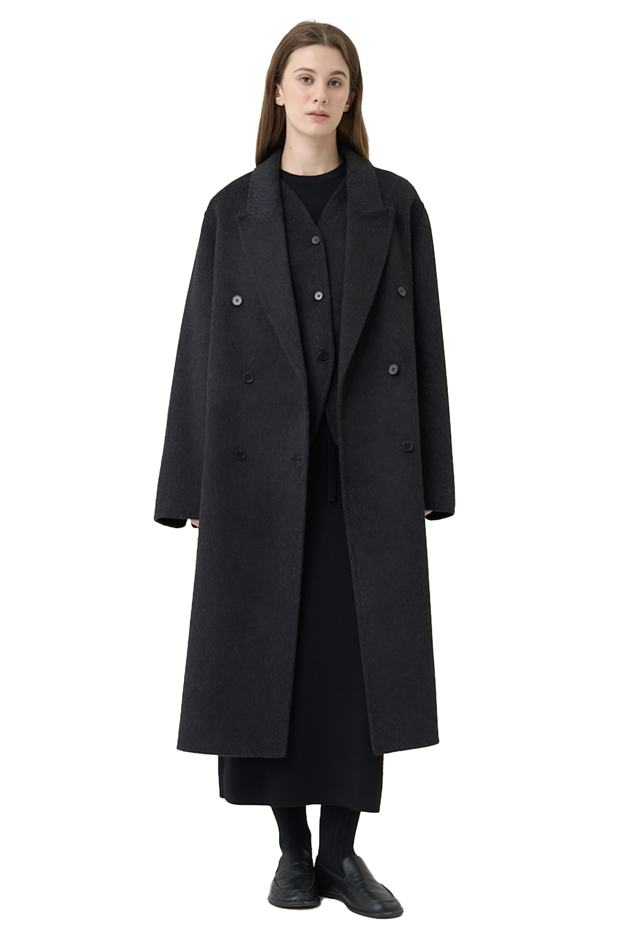 RENOIR COAT - BLACK MELANGE