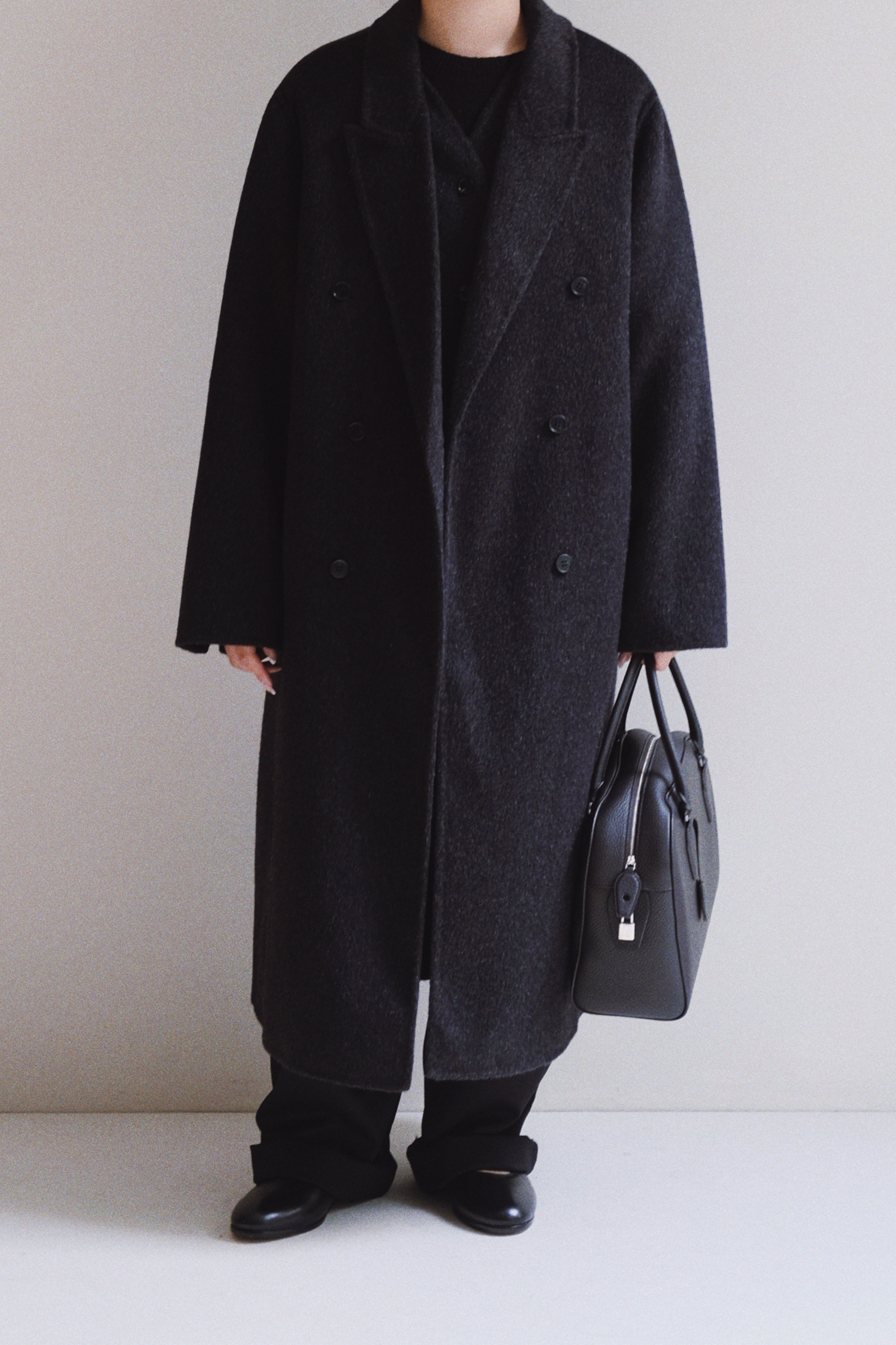 RENOIR COAT - BLACK MELANGE