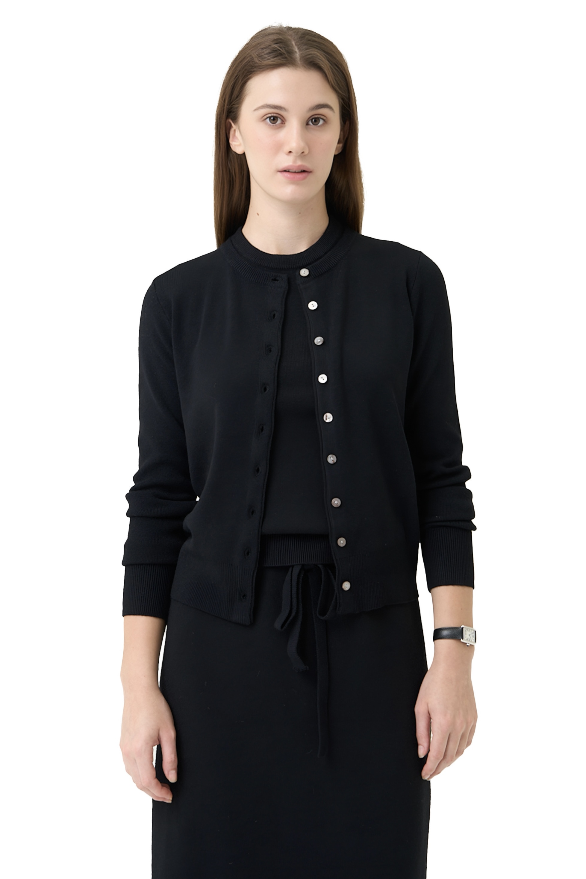 AMANU CARDIGAN - BLACK