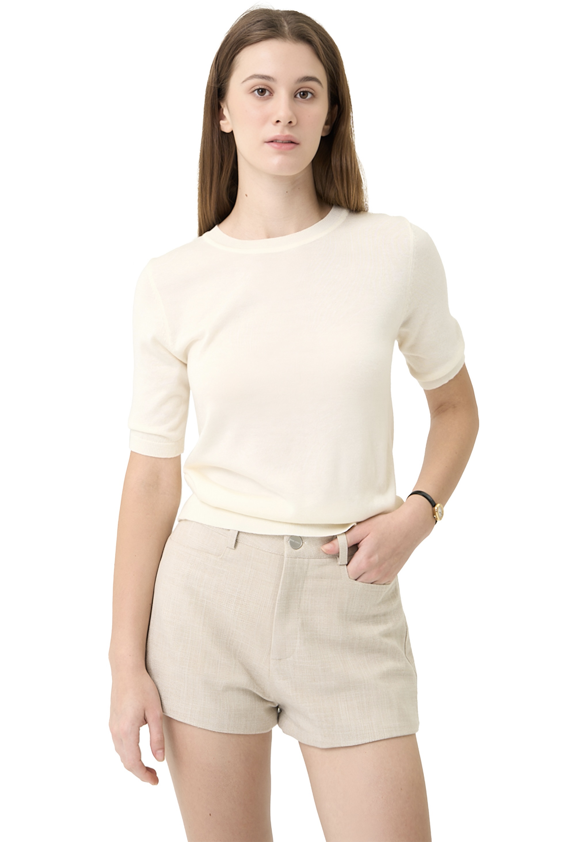 CREW TOP - CREAM