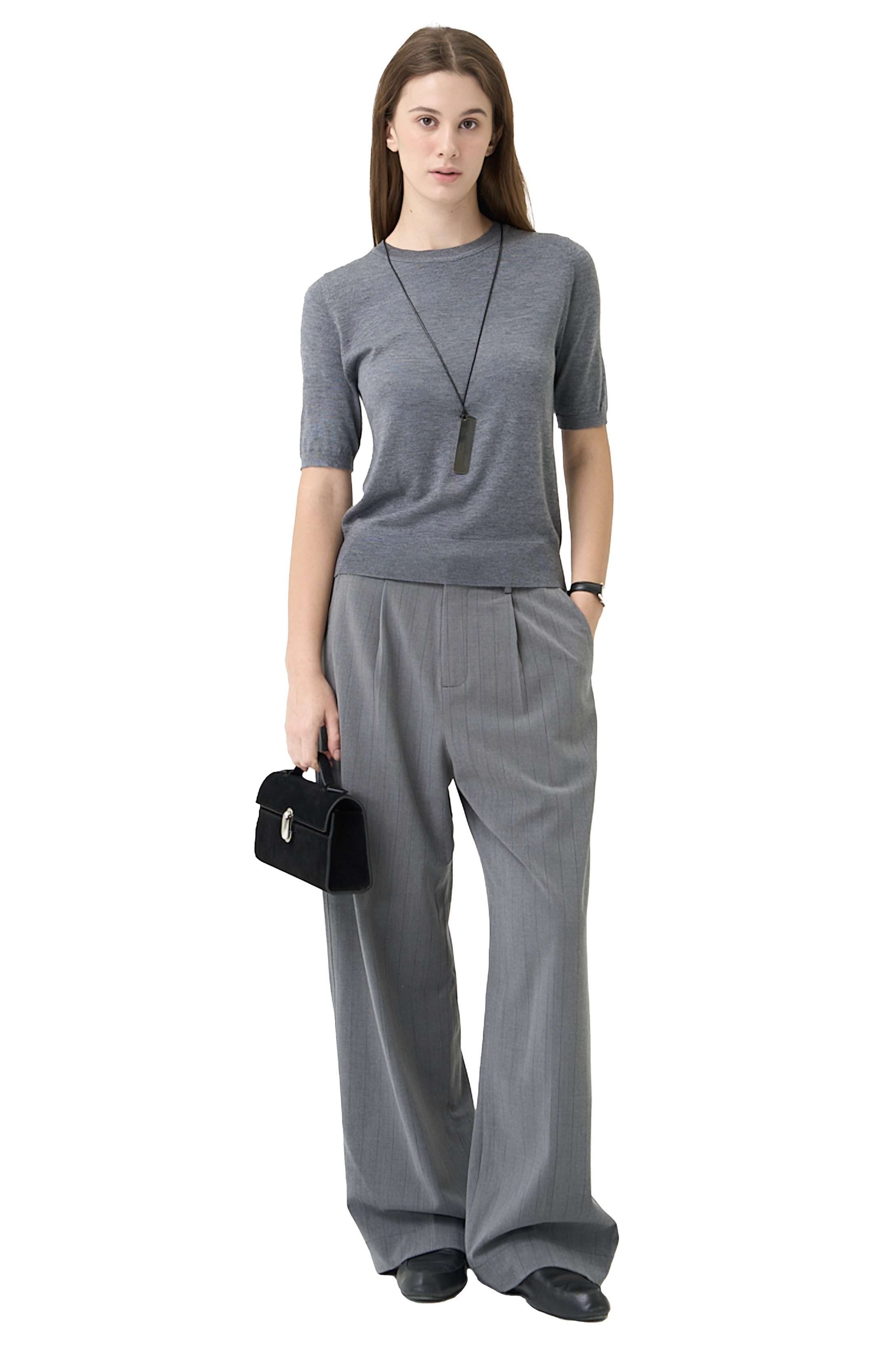 CREW TOP - GREY
