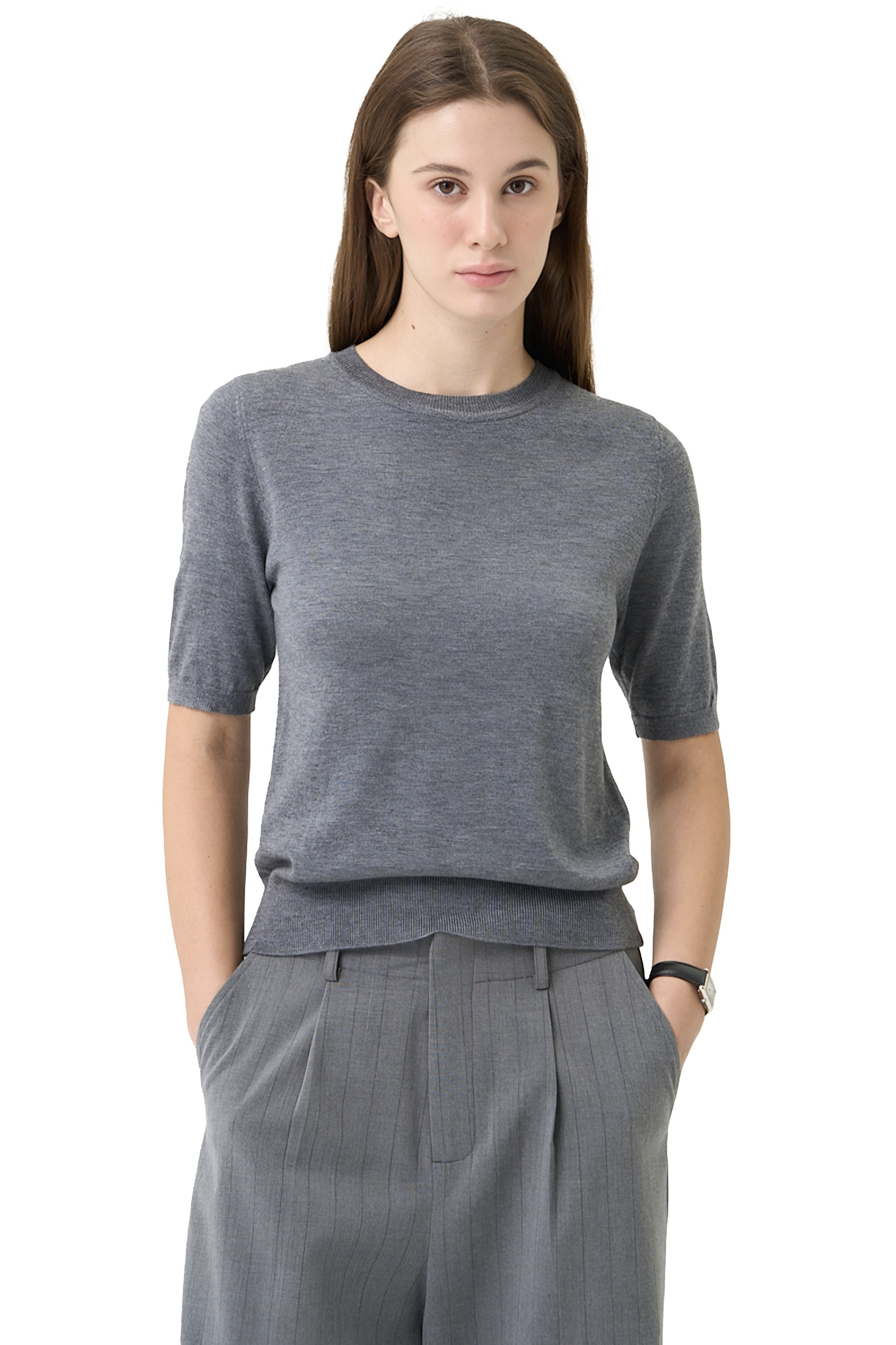 CREW TOP - GREY