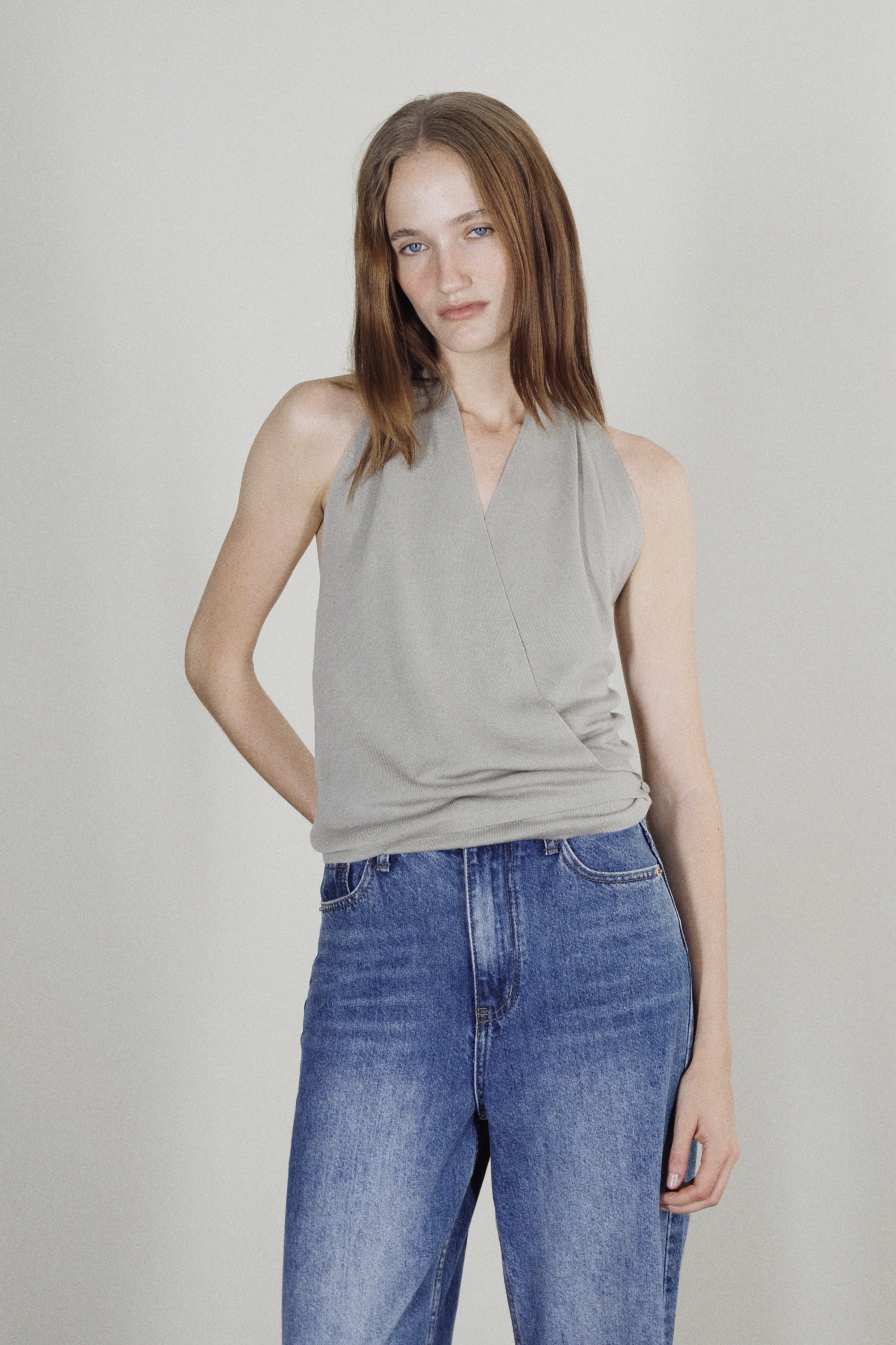 NETTA TOP - TAUPE