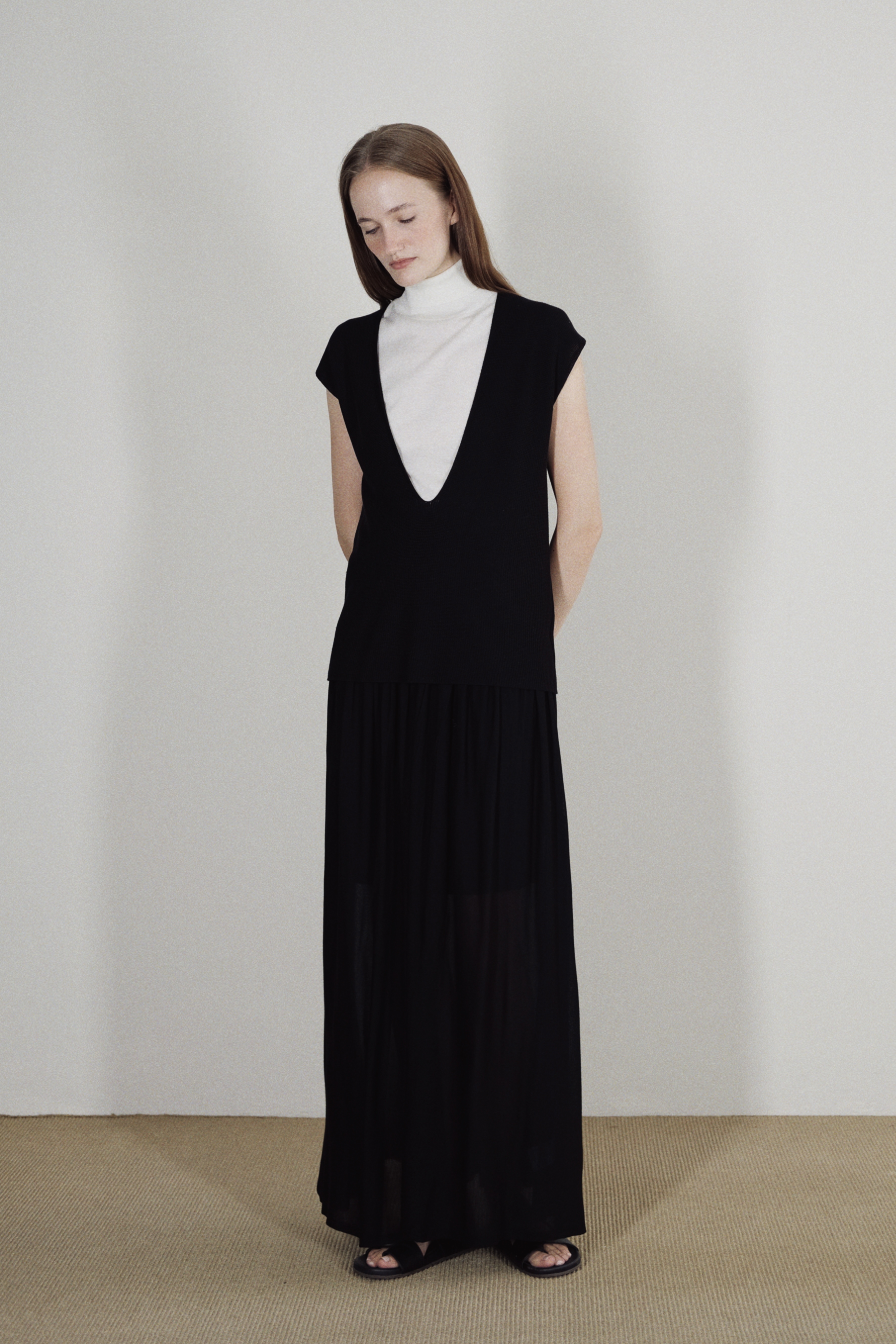 TWILL SKIRT - BLACK