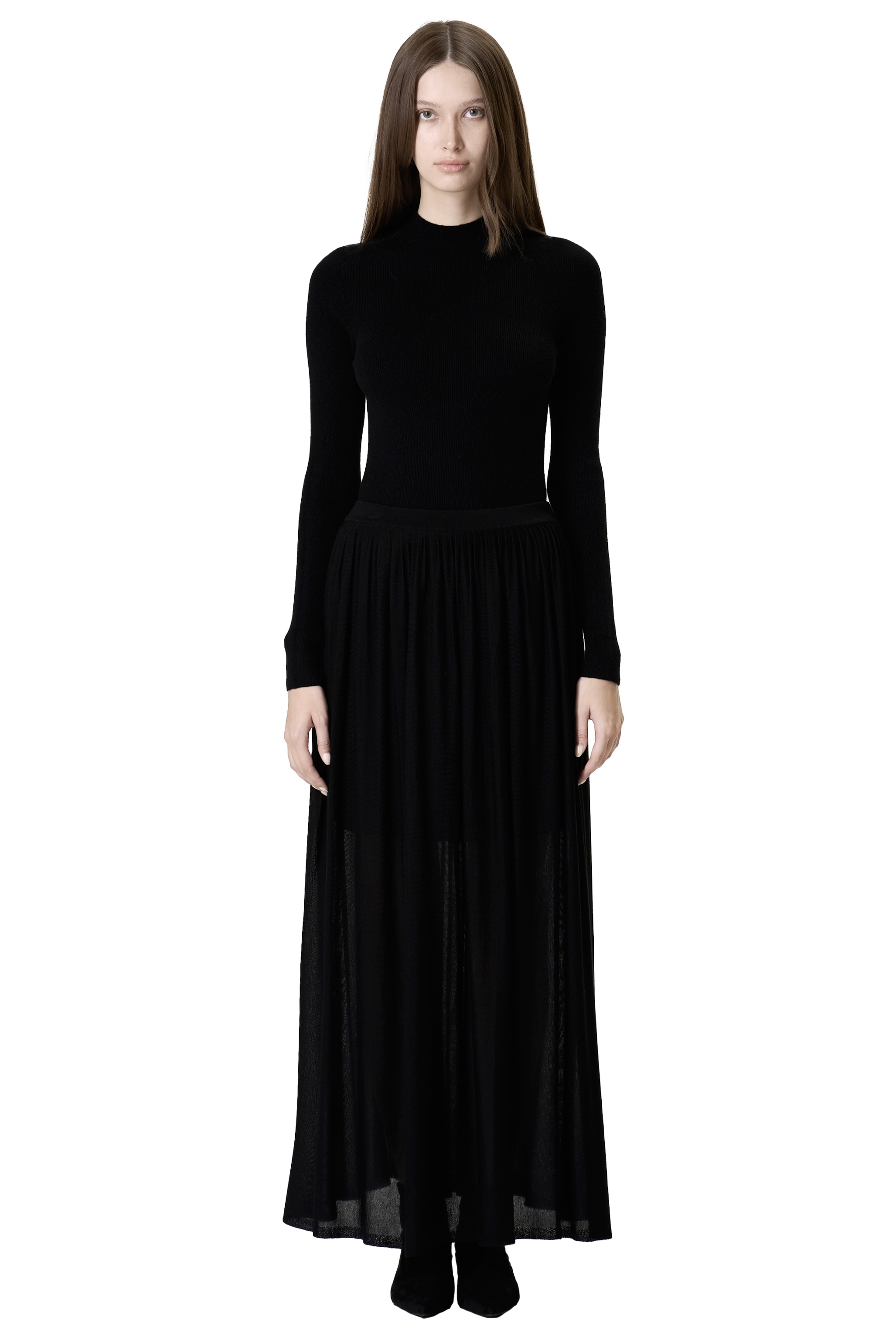 TWILL SKIRT - BLACK