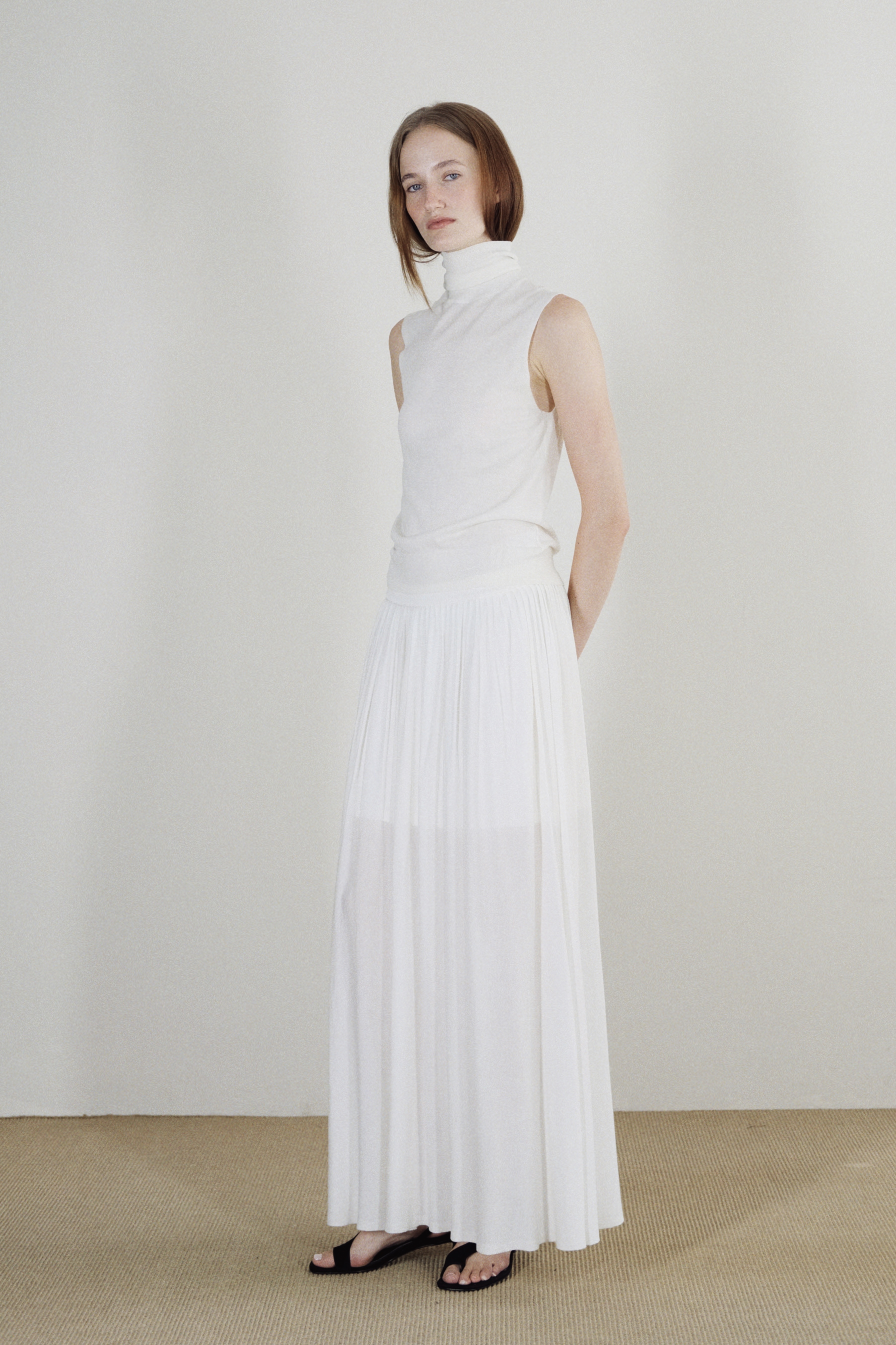 TWILL SKIRT - OFF WHITE