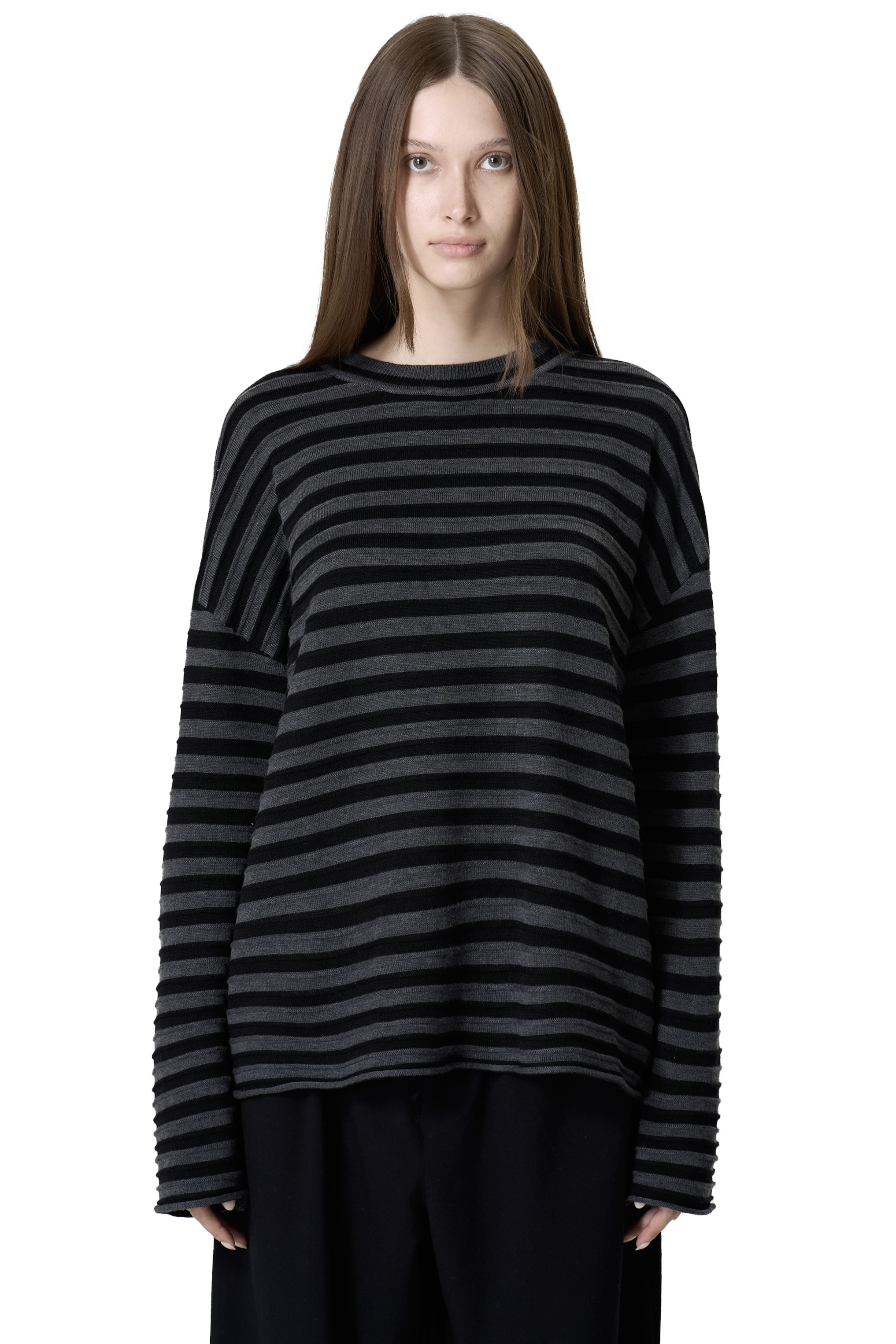 SONI TOP - BLACK AND GREY