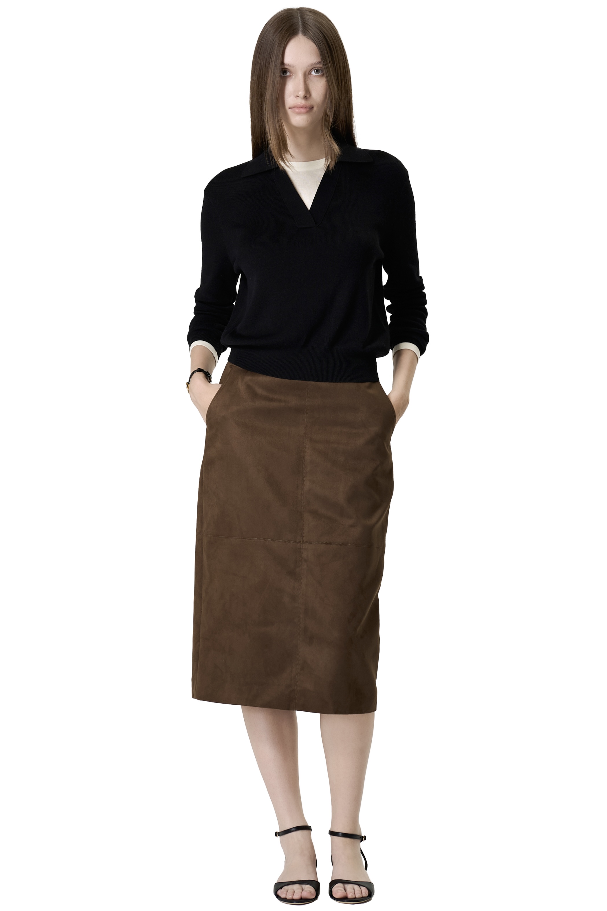 OLGA SKIRT - BROWN