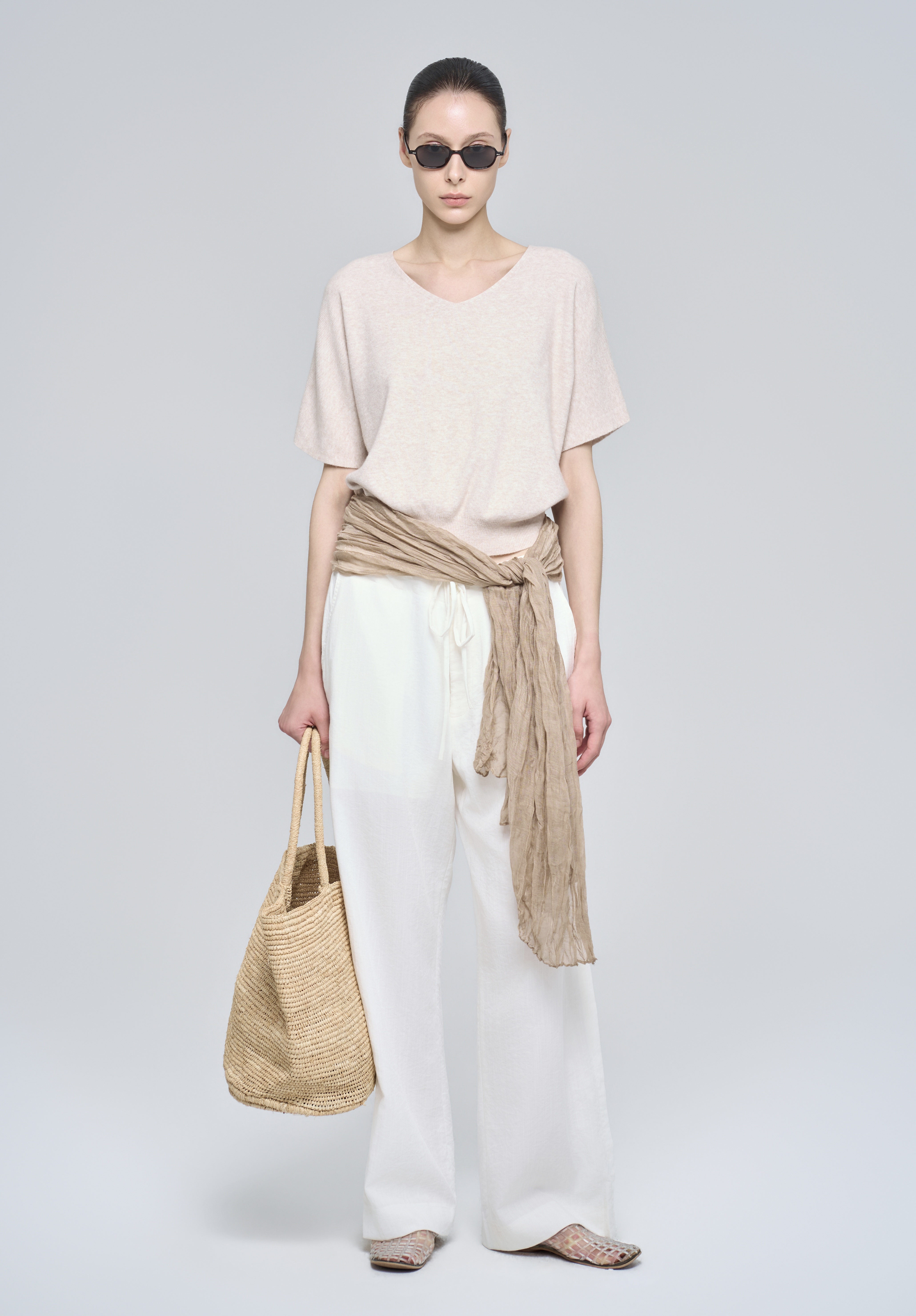 CRINKLE SCARF - SAND